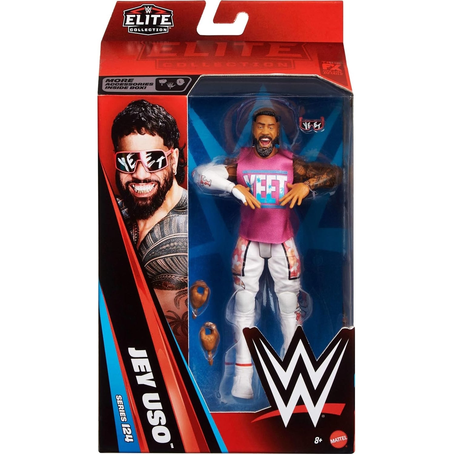 WWE Elite Collection 124: Jey Uso Toys & Games Mattel