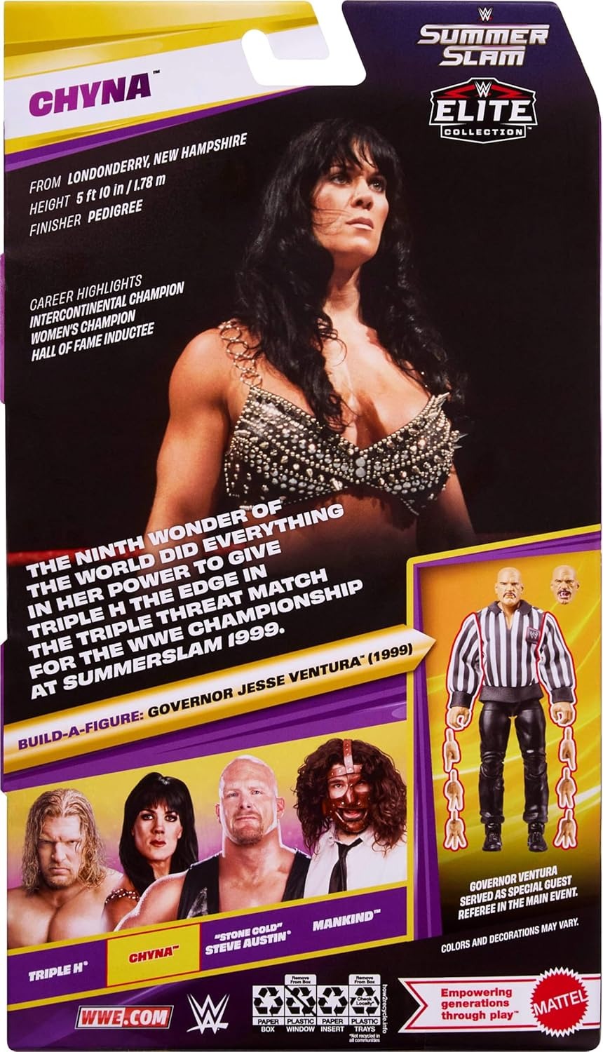 WWE Elite Collection Summer Slam: Chyna - BAF Governor Jesse Ventura Toys & Games Mattel