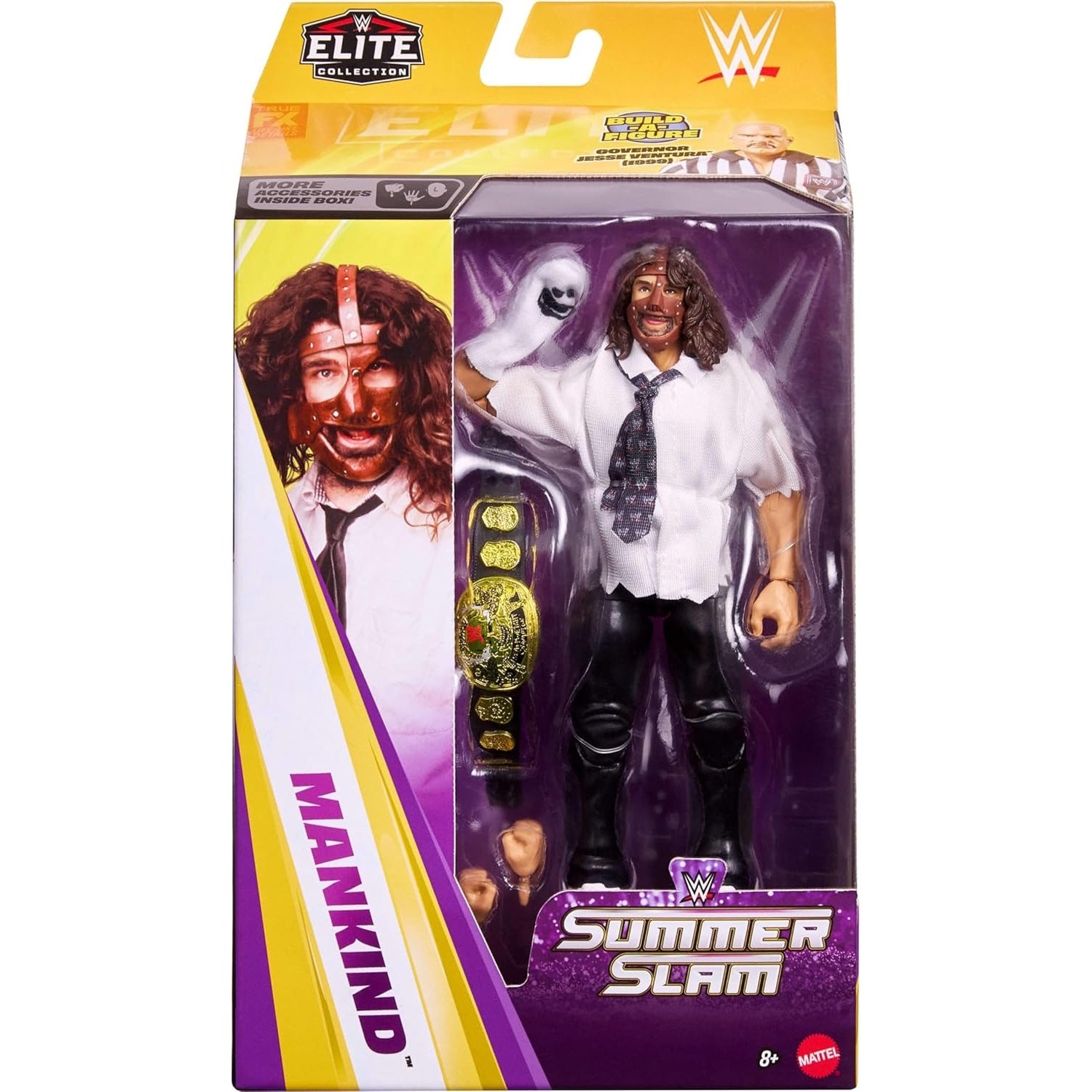 WWE Elite Collection Summer Slam: Mankind - BAF Governor Jesse Ventura Toys & Games Mattel