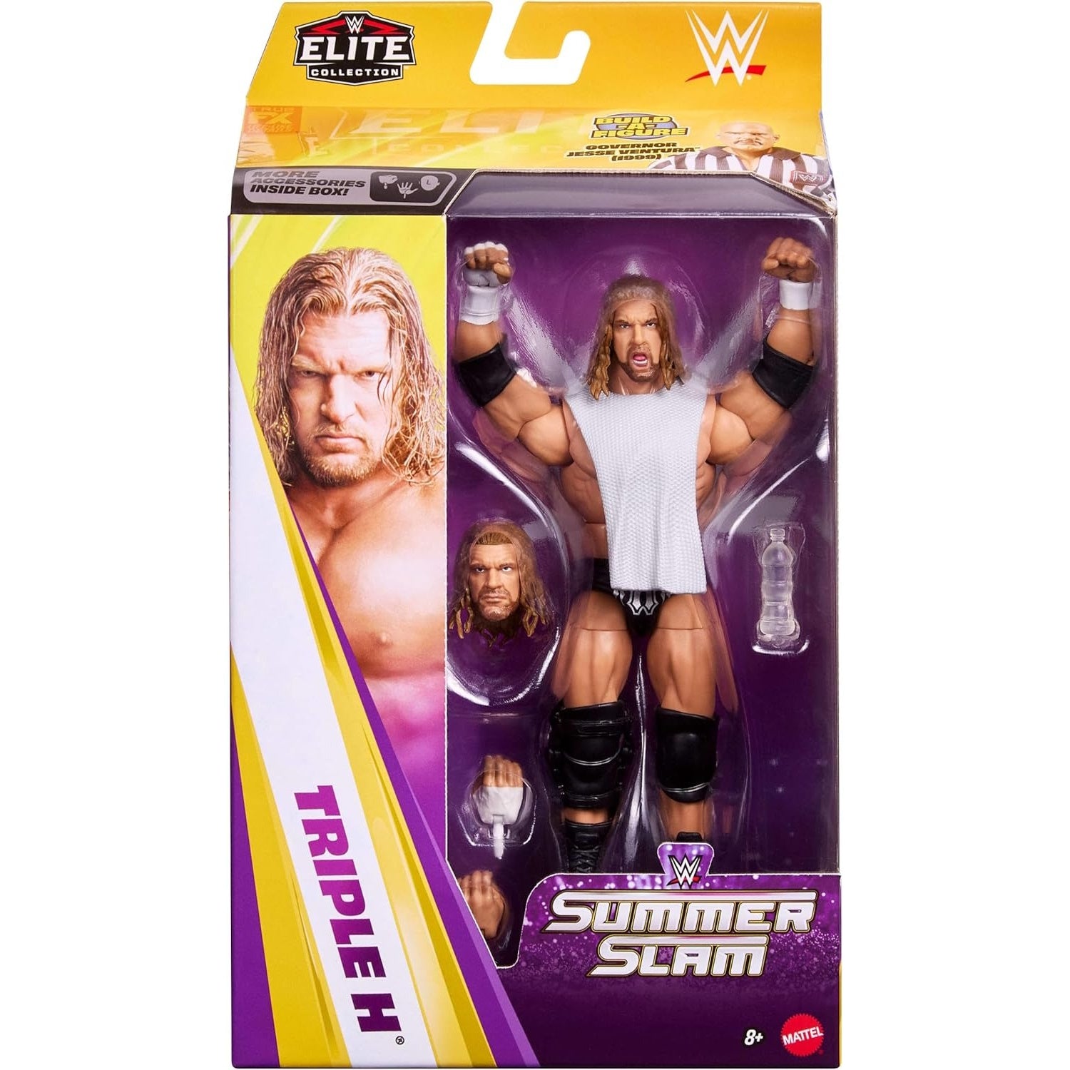 WWE Elite Collection Summer Slam: Triple H - BAF Governor Jesse Ventura Toys & Games Mattel