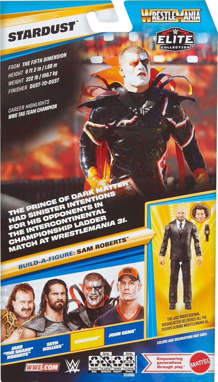 WWE Elite Collection: Wrestle Mania - Stardust - BAF Sam Roberts Toys & Games Mattel