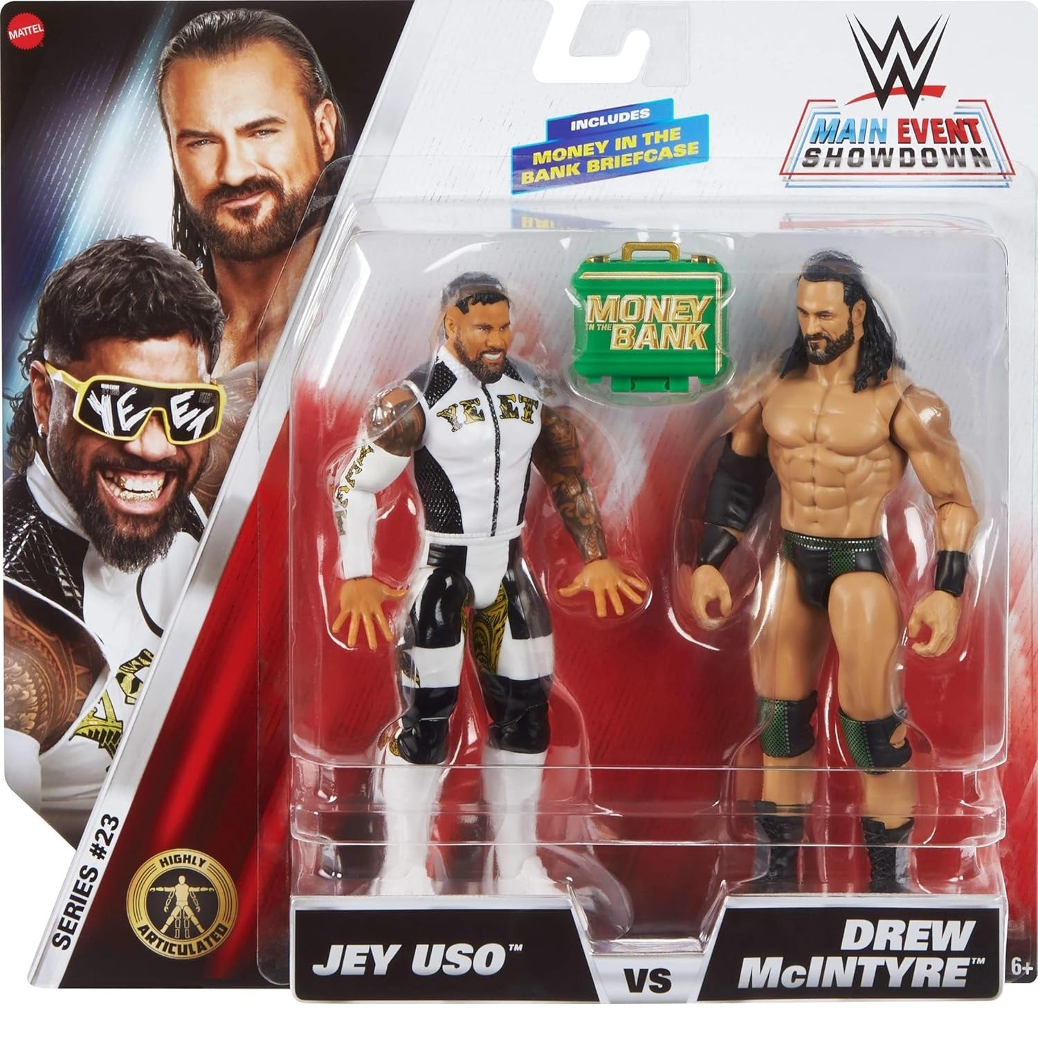 WWE Main Event Showdown Series 23: Jey Uso vs Drew McIntyre 2 Pack Toys & Games Mattel