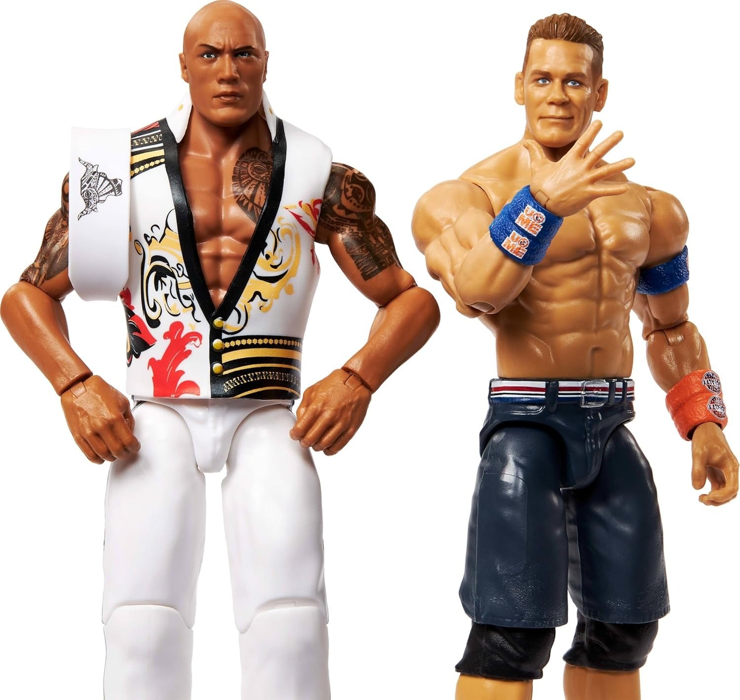 WWE Main Event Showdown Series 23: The Rock Final Boss vs John Cena 2 Pack Toys & Games Mattel