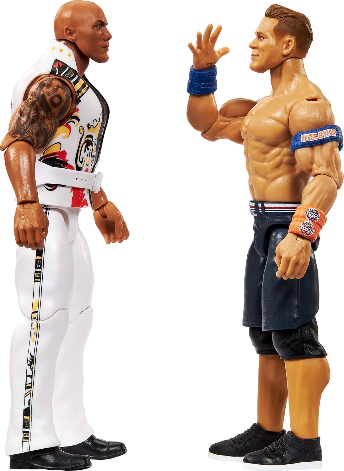 WWE Main Event Showdown Series 23: The Rock Final Boss vs John Cena 2 Pack Toys & Games Mattel