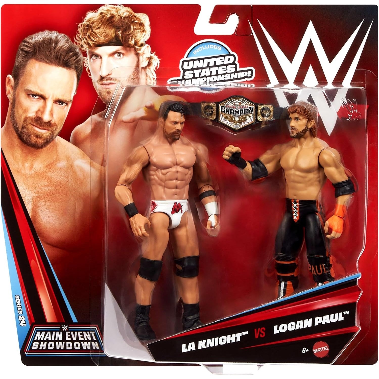 WWE Main Event Series: LA Knight vs Logan Paul Figure 2 Pack Toys & Games Mattel