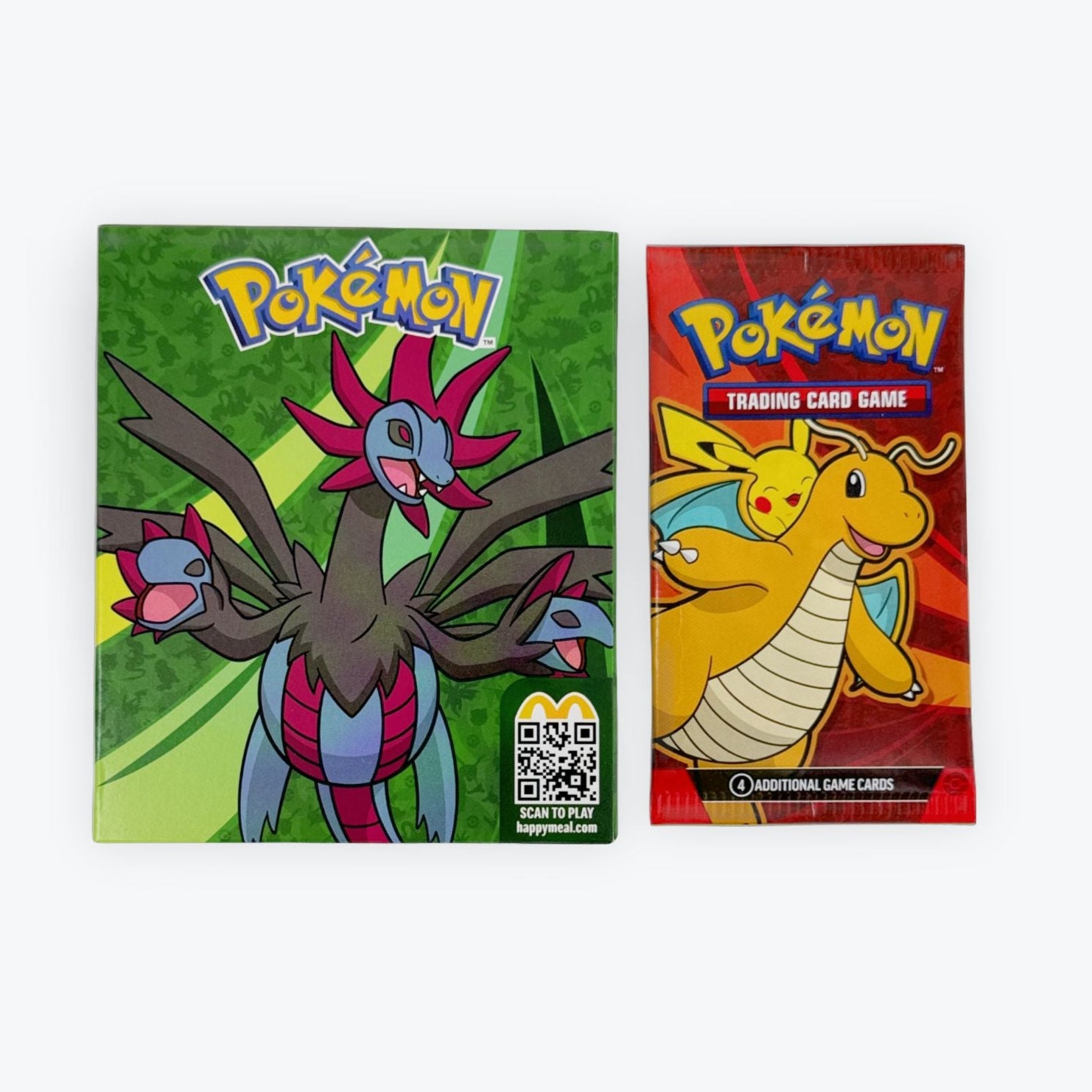 Pokemon x McDonald's Happy Meal Toy 2025 - Hydreigon Sticker Activity Sheet and Booster Pack Card Game Pokemon