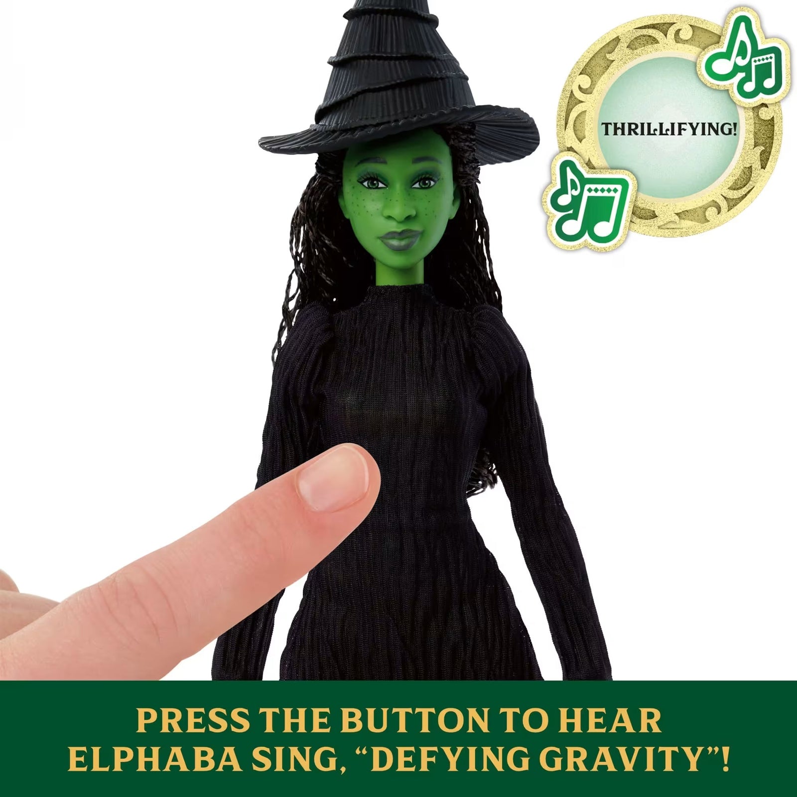 Wicked: Singing Elphaba Fashion Doll Toys & Games Mattel