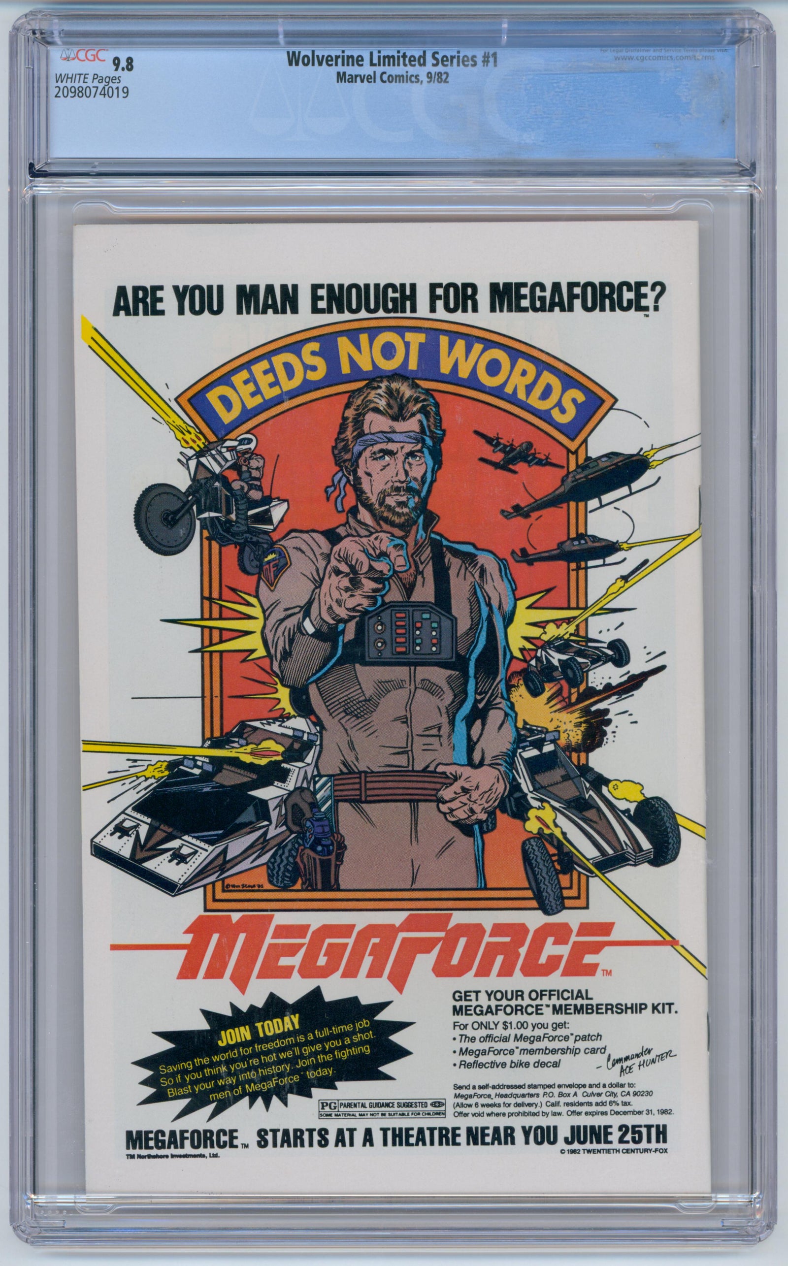 Wolverine Limited Series: #1 [Frank Miller CGC 9.8] 1982 Comics Marvel Comics