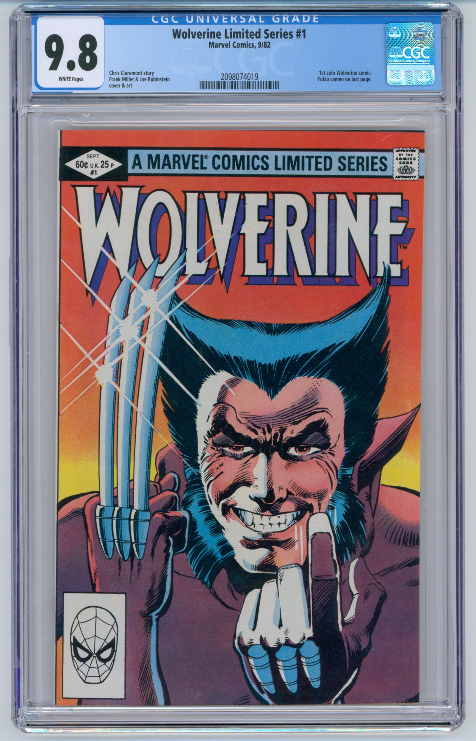 Wolverine Limited Series: #1 [Frank Miller CGC 9.8] 1982 Comics Marvel Comics