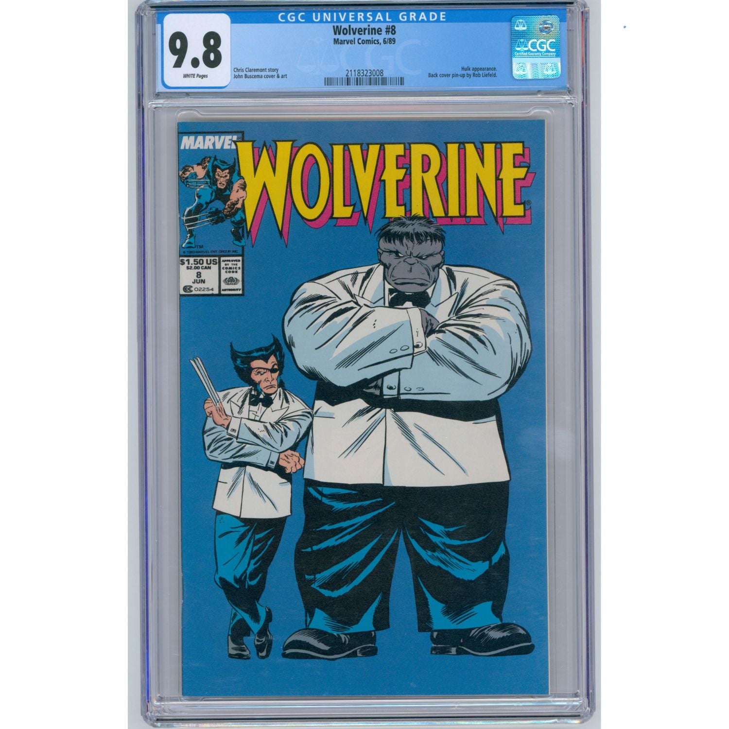 Wolverine: #8 [John Buscema CGC 9.8] 1989 Comics Marvel Comics