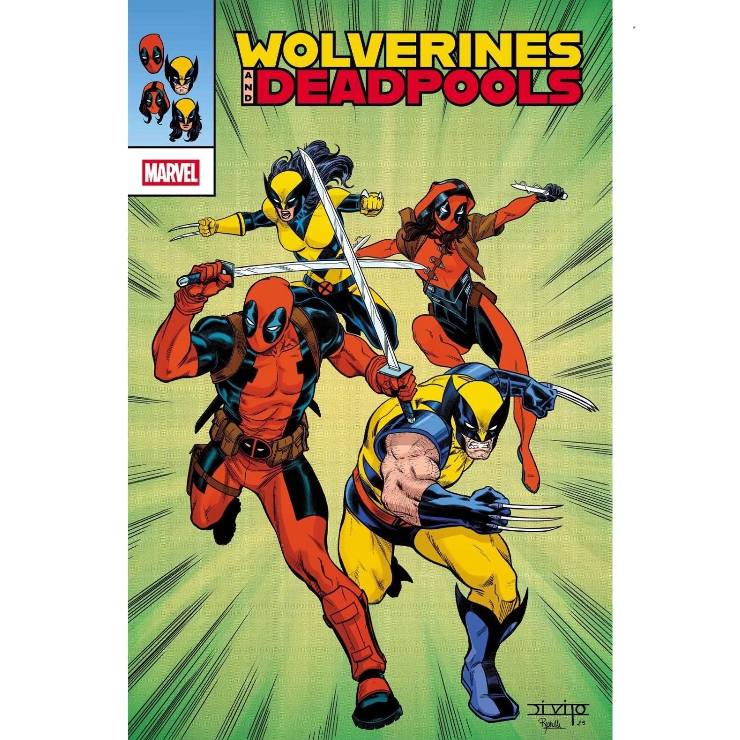 Wolverines and Deadpools: #1 [Andread Di Vito Retrovision CVR] 2025 Comics Marvel Comics