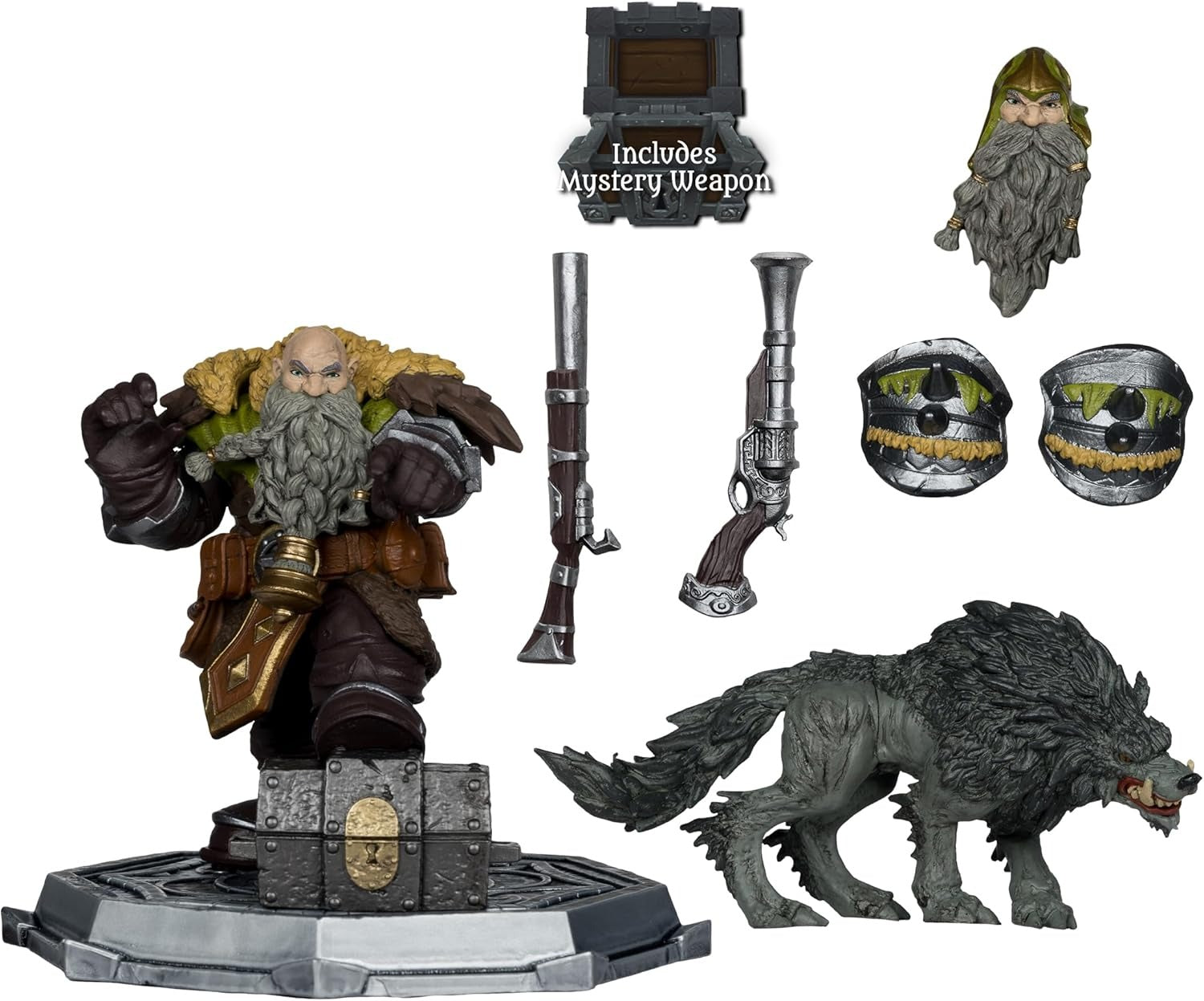 World of Warcraft: Dwarf Hunter Beast Master/Marksman [Random Color] (1:12 Scale) Toys & Games McFarlane Toys