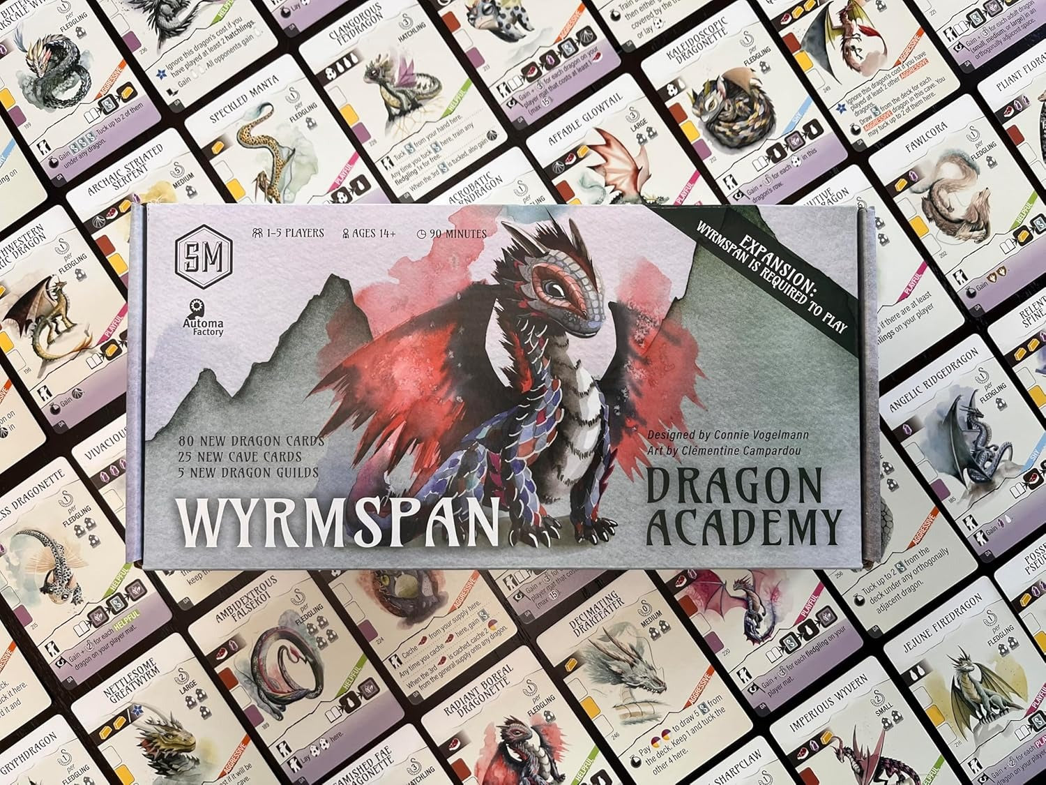 Wyrmspan: Dragon Academy Expansion [Board Game, 1 - 5 Players] Board Game Stonemaier Games