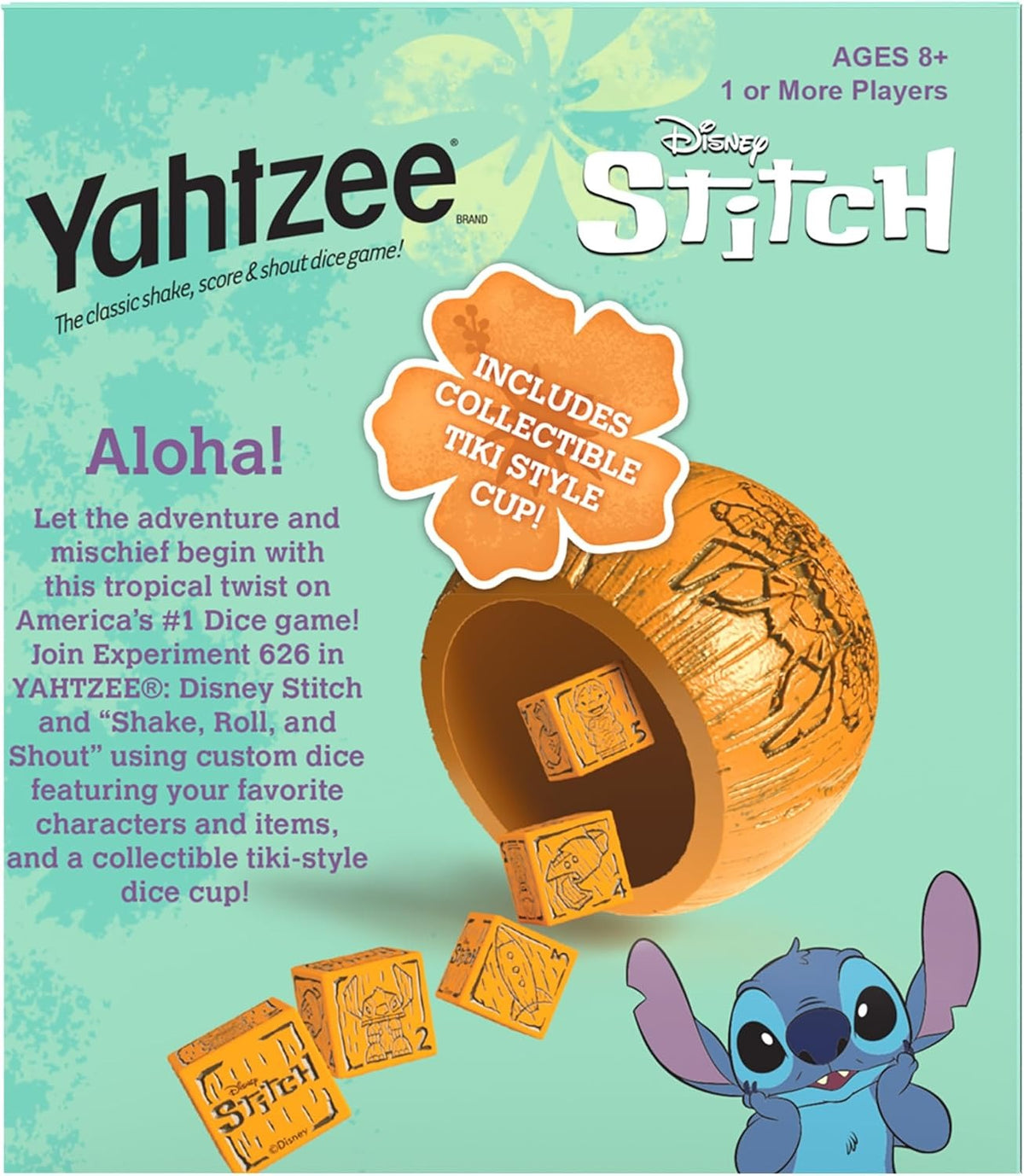 Yahtzee - Disneys Stitch Edition [Board Game, 1+ Players] Board Game USAopoly