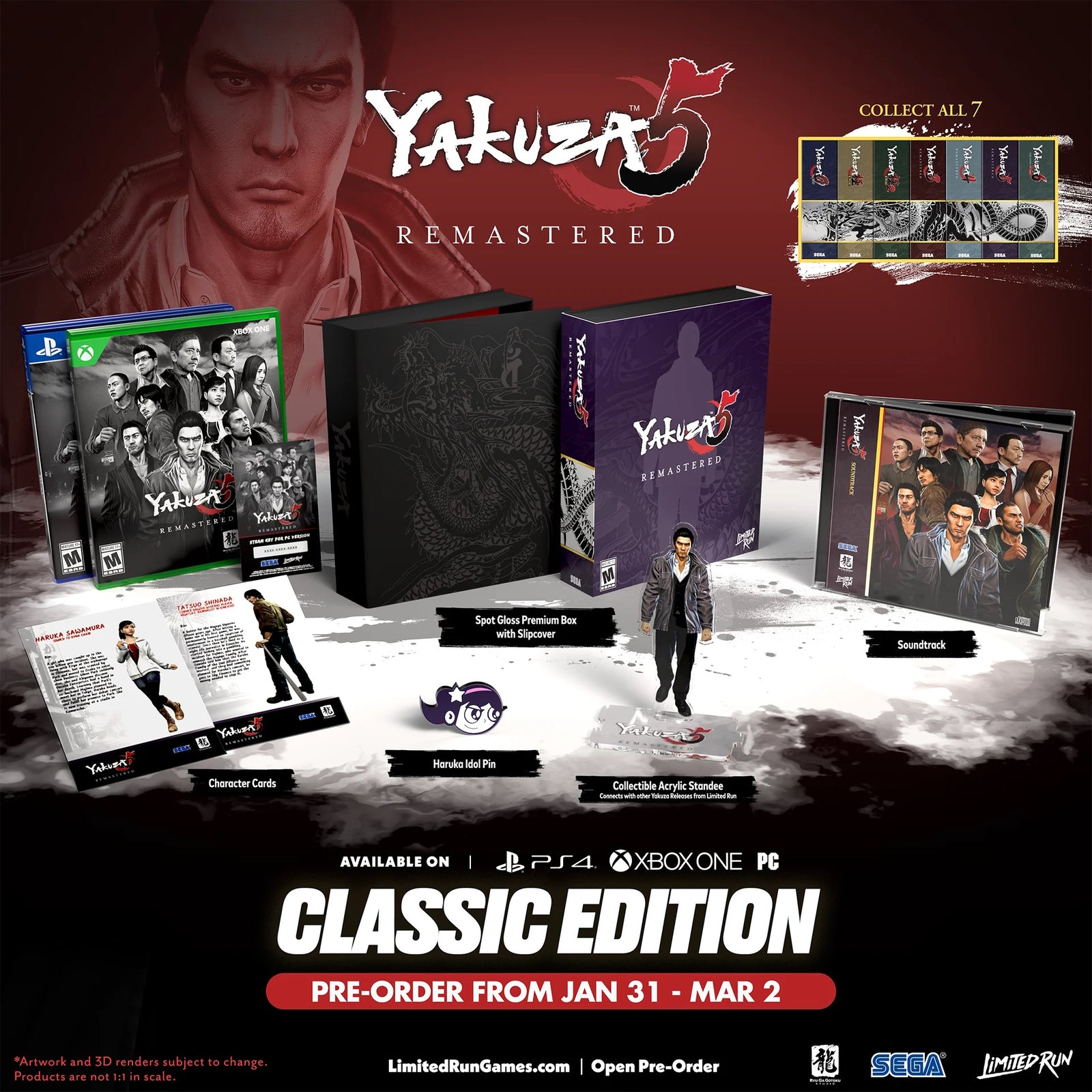 Yakuza 5 Remastered Classic Edition - Limited Run #582 [PlayStation 4] PlayStation 4 Video Game Limited Run Games