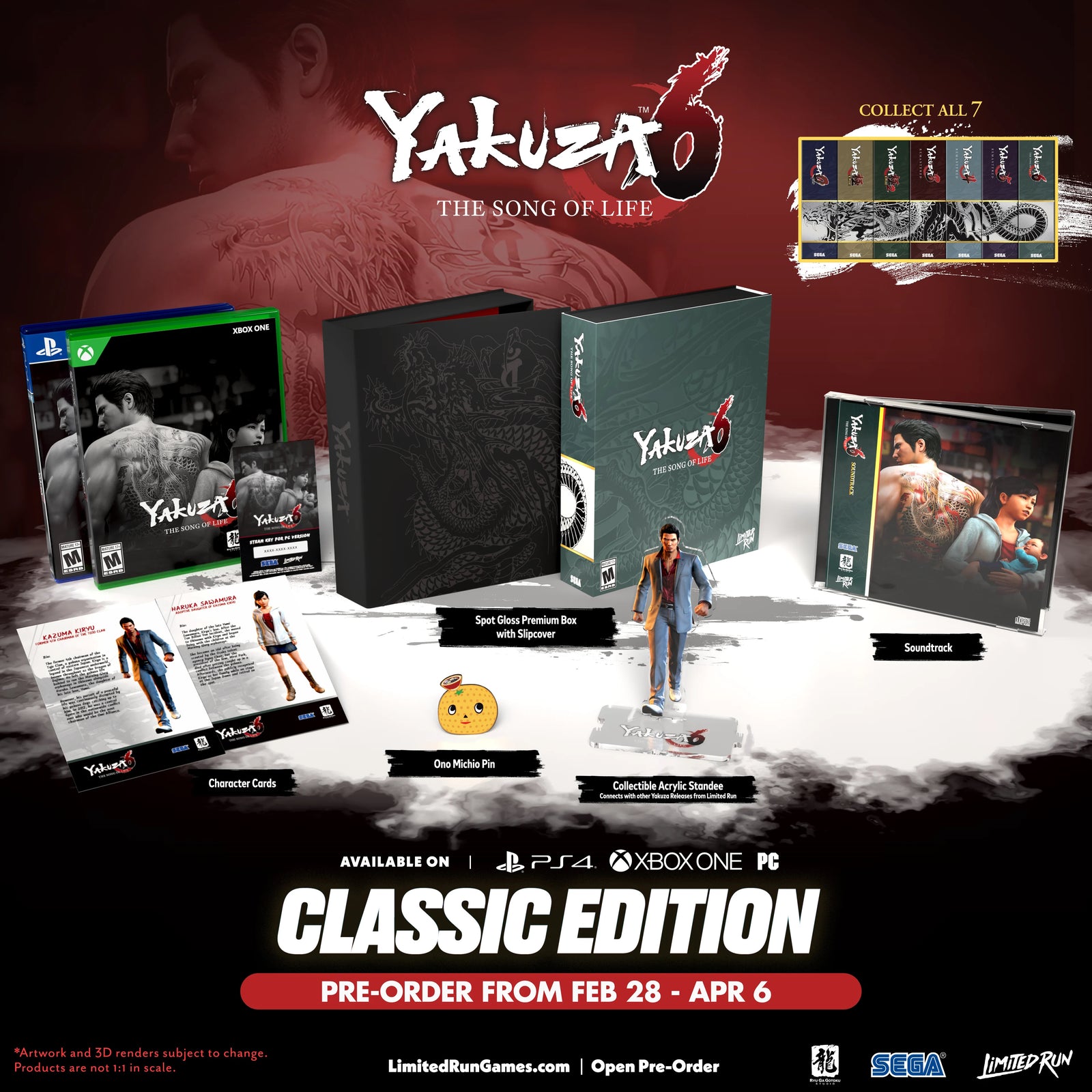 Yakuza 6 The Song of Life Classic Edition - Limited Run #584 [PlayStation 4] PlayStation 4 Video Game Limited Run Games