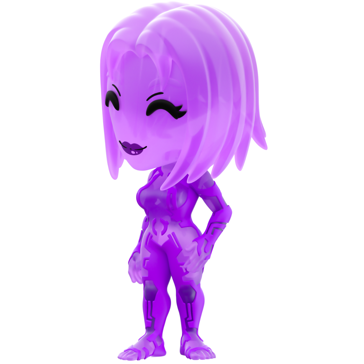 Halo: Purple Translucent Cortana Vinyl Figure #15 Shopverse Exclusive Toys & Games Youtooz