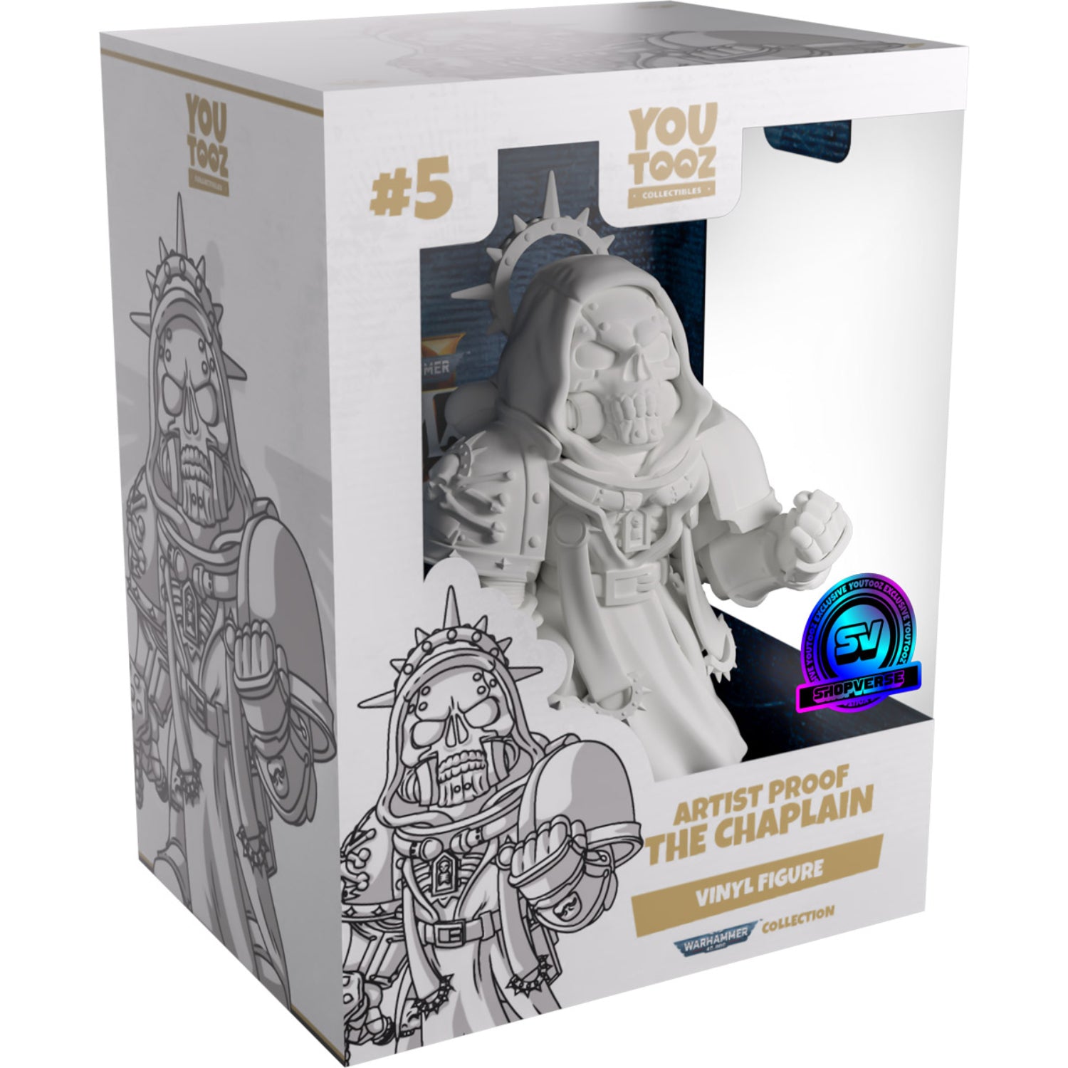 Youtooz x Shopverse Exclusive: Space Marine 2 Collection [Artist Proof The Chaplain] Limited Edition Vinyl Figure #5 Toys & Games Youtooz