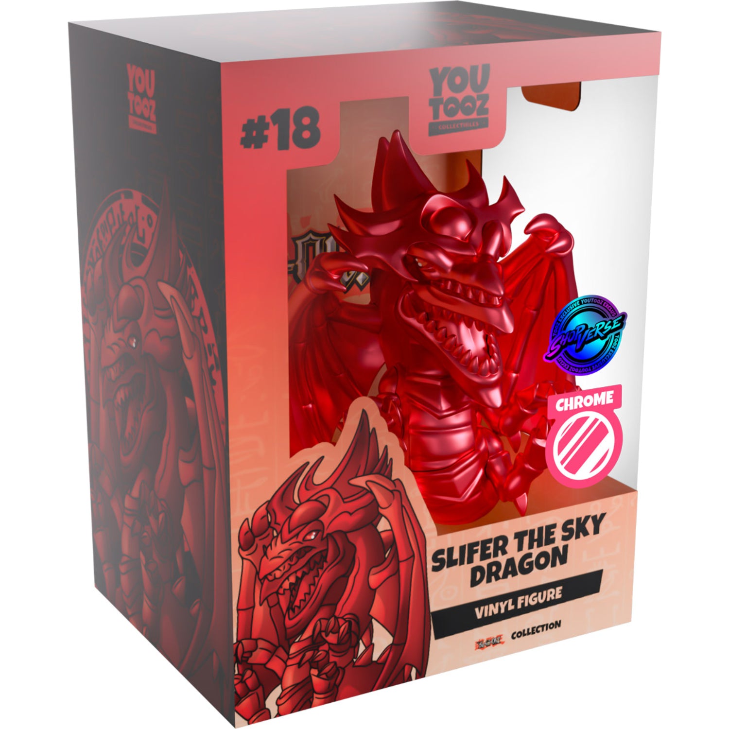 Youtooz x Shopverse Exclusive: Yu-Gi-Oh! Collection [Chrome Slifer The Sky Dragon] Limited Edition Vinyl Figure Toys & Games Youtooz