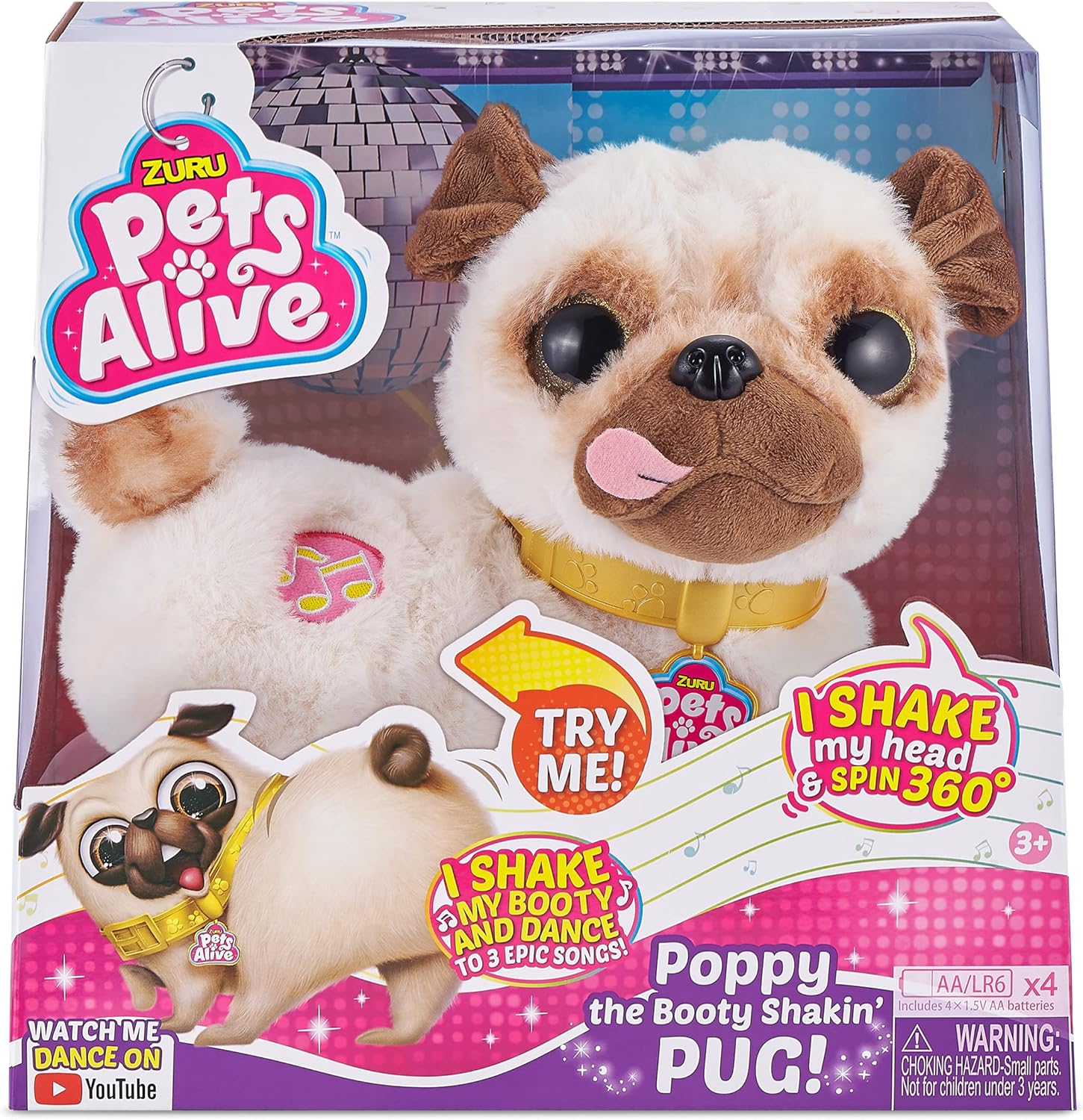 ZURU Pets Alive: Poppy The Booty Shakin’ Pug Toys & Games Zuru