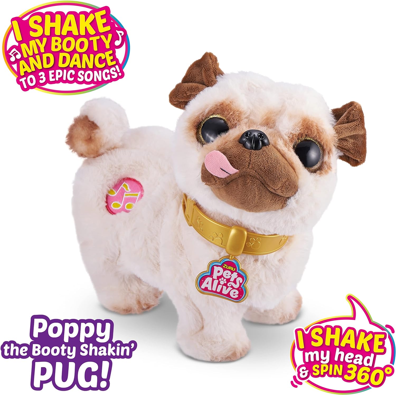 ZURU Pets Alive: Poppy The Booty Shakin’ Pug Toys & Games Zuru