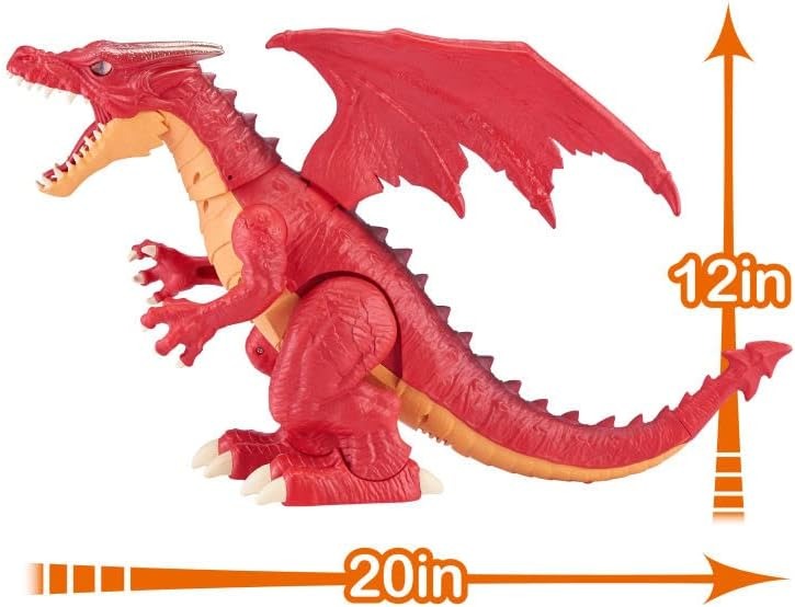 Robo Alive: Fire Breathing Dragon - Red Toys & Games Zuru