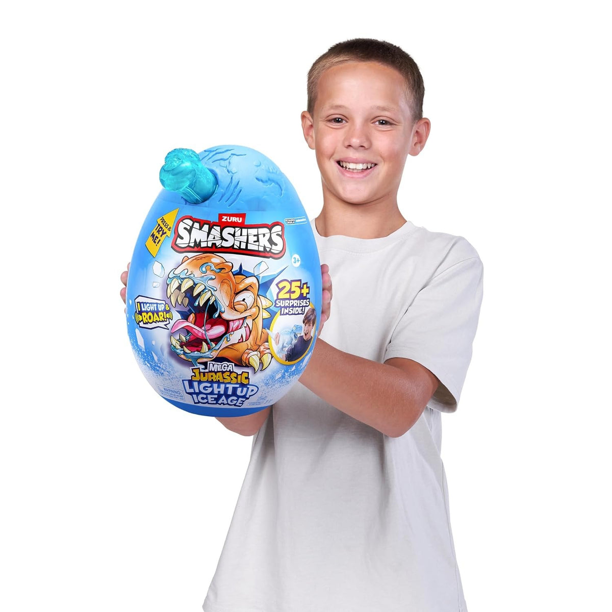 Zuru Smashers: Mega Jurassic Lightup Ice Age Dino - 74138 - Spinosaurus - Blue-Green Toys & Games Zuru