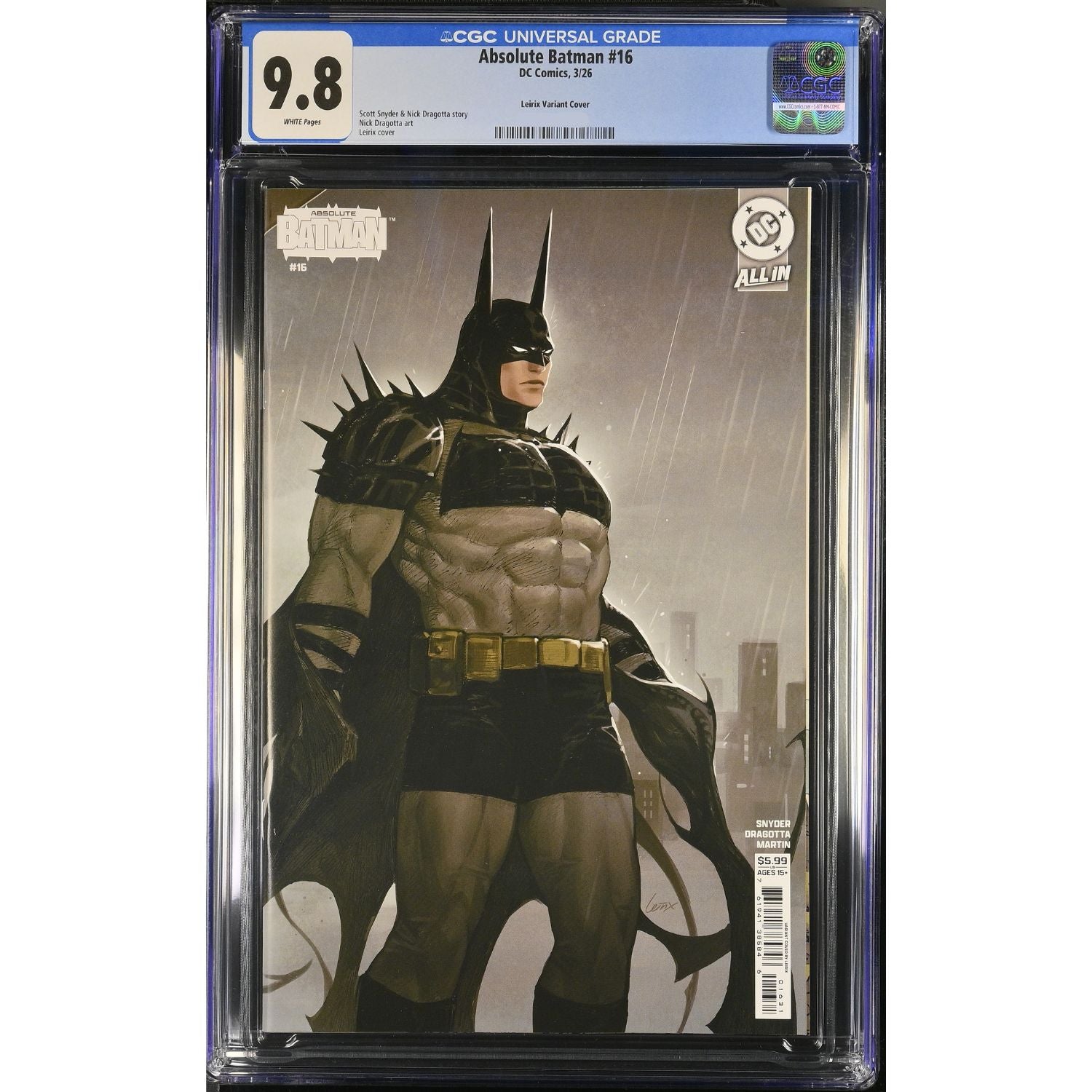 Absolute Batman: #16 [Lesley Leirix CGC 9.8 CVR C] 2026 Comics DC Comics