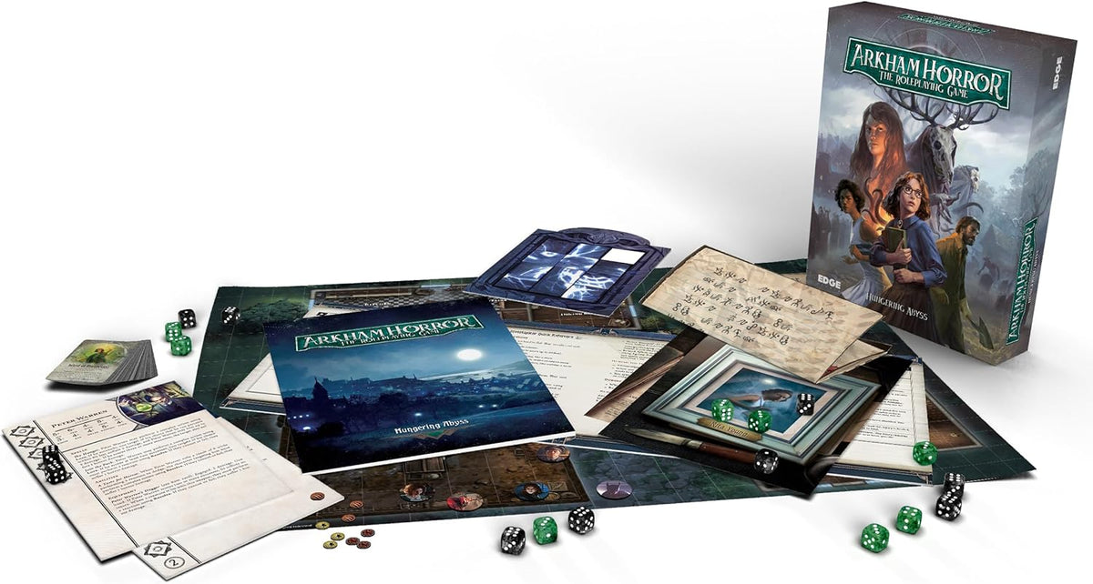 Arkham Horror The Roleplaying Game - Hungering Abyss Starter Set [Board Game, 2-6 Players] Board Game EDGE Studios   