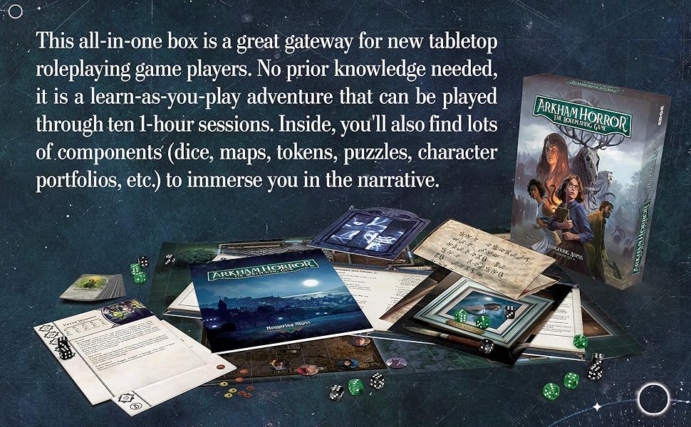 Arkham Horror The Roleplaying Game - Hungering Abyss Starter Set [Board Game, 2-6 Players] Board Game EDGE Studios   