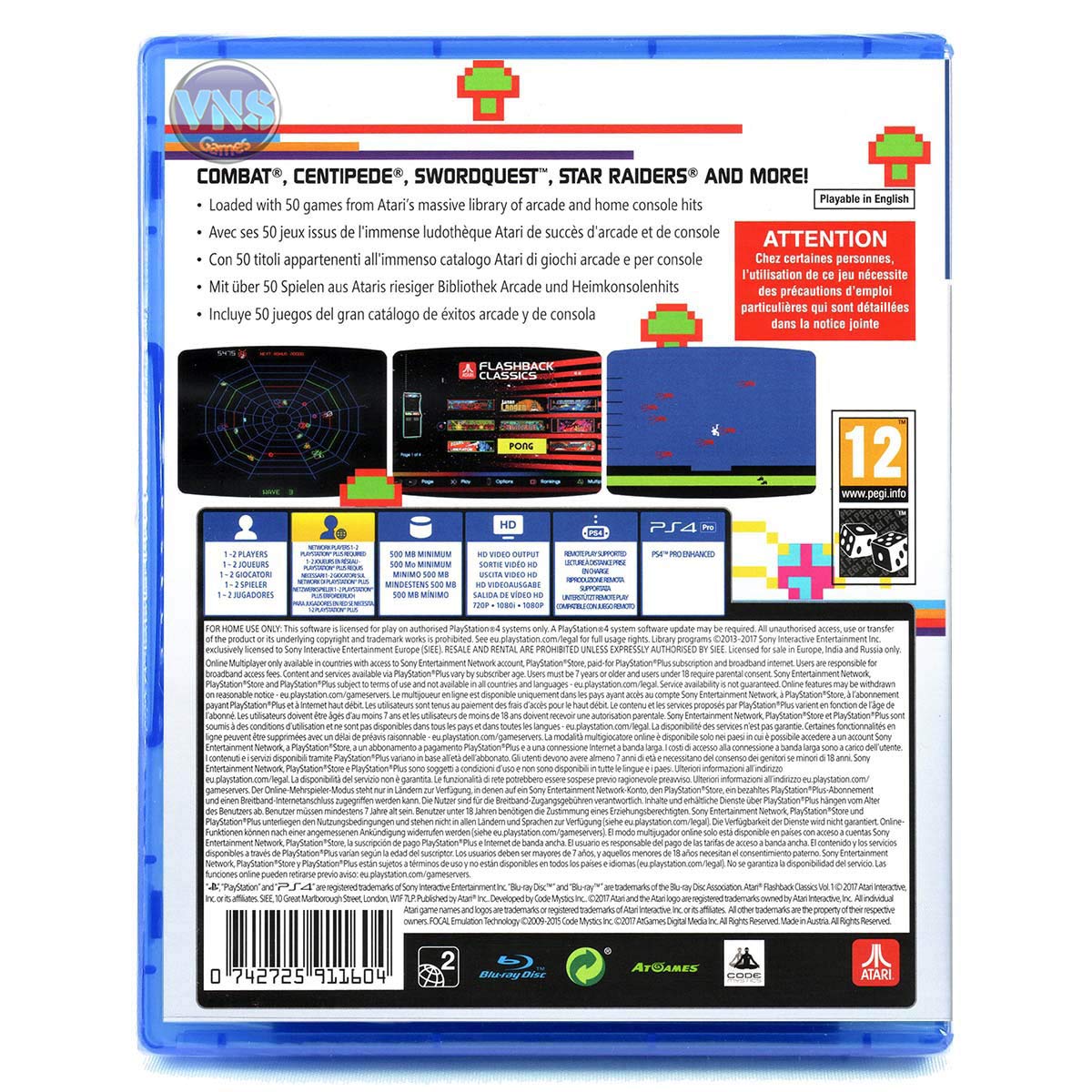 Atari Flashback Classics: Volume 1 [PlayStation 4] PlayStation 4 Video Game Atari