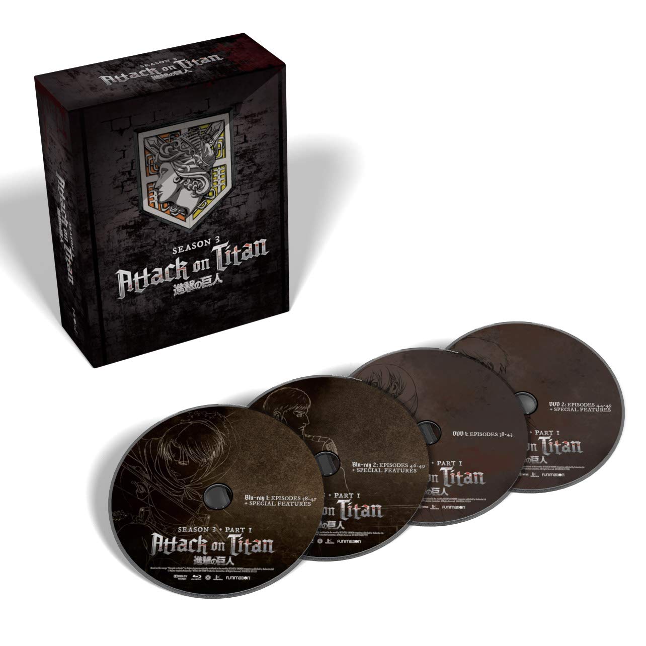 Attack on Titan: Season 3 - Part I - Limited Edition [Blu-Ray Box Set + DVD + Digital] DVDs & Blu-Rays Funimation   