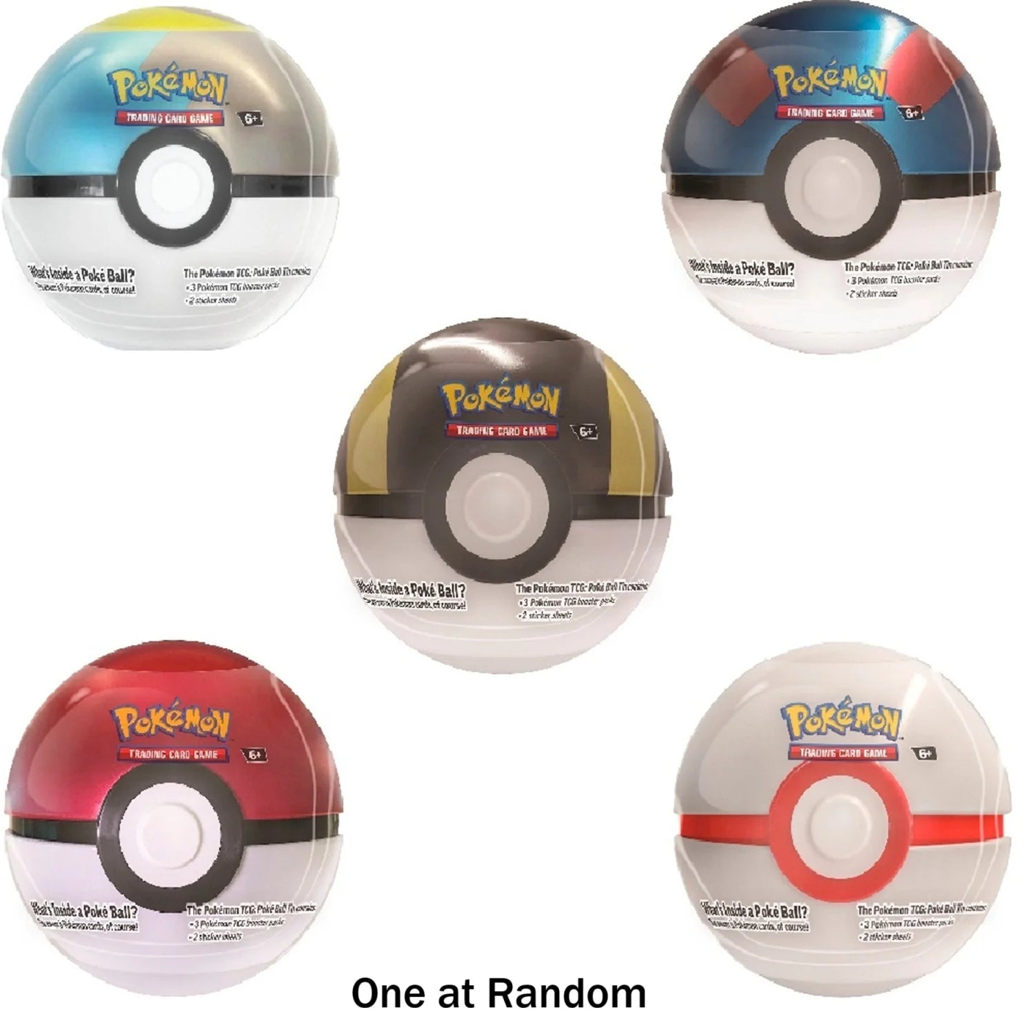 Pokemon TCG: Poke Ball Tin 2025 Q4 Winter B25 E25 H24 - 1 Random Ball & 3 Booster Packs Card Game Pokemon