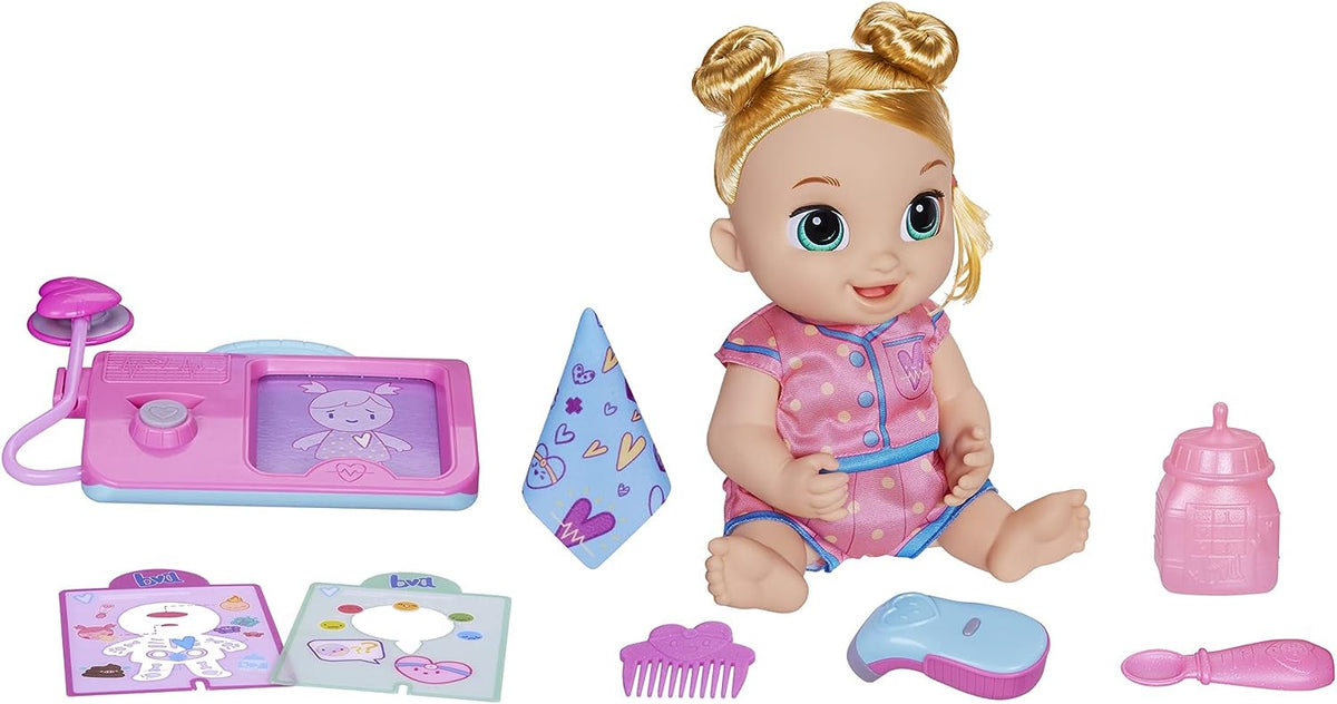 Baby Alive Lulu Achoo Doll - 12-Inch Interactive Doctor Play Toy - Blonde Hair Toys & Games Hasbro