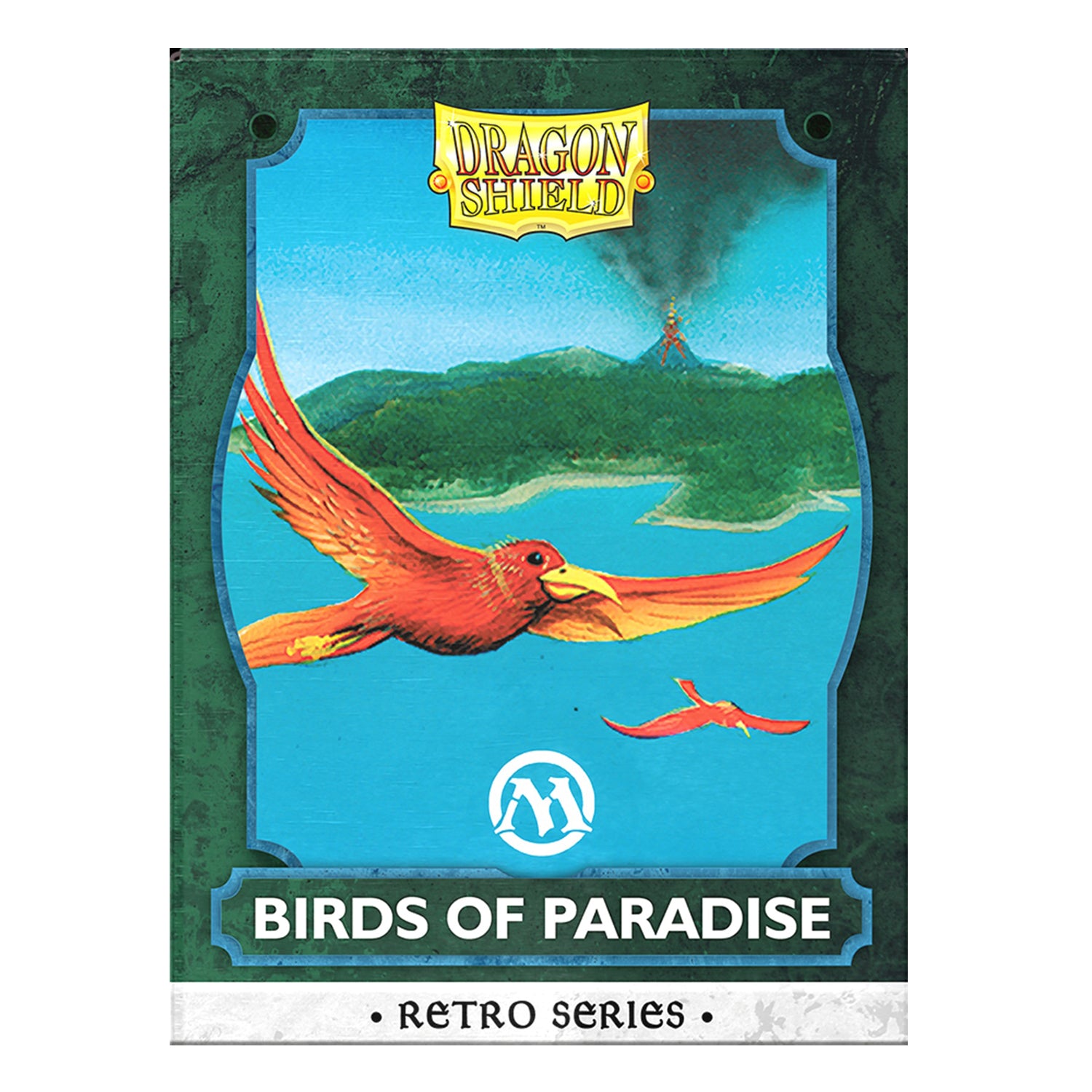 Dragon Shield Sleeves: Magic: The Gathering TCG: Retro Series Brushed Art [Birds of Paradise] - 100 Standard Size Sleeves Card Game Dragon Shield