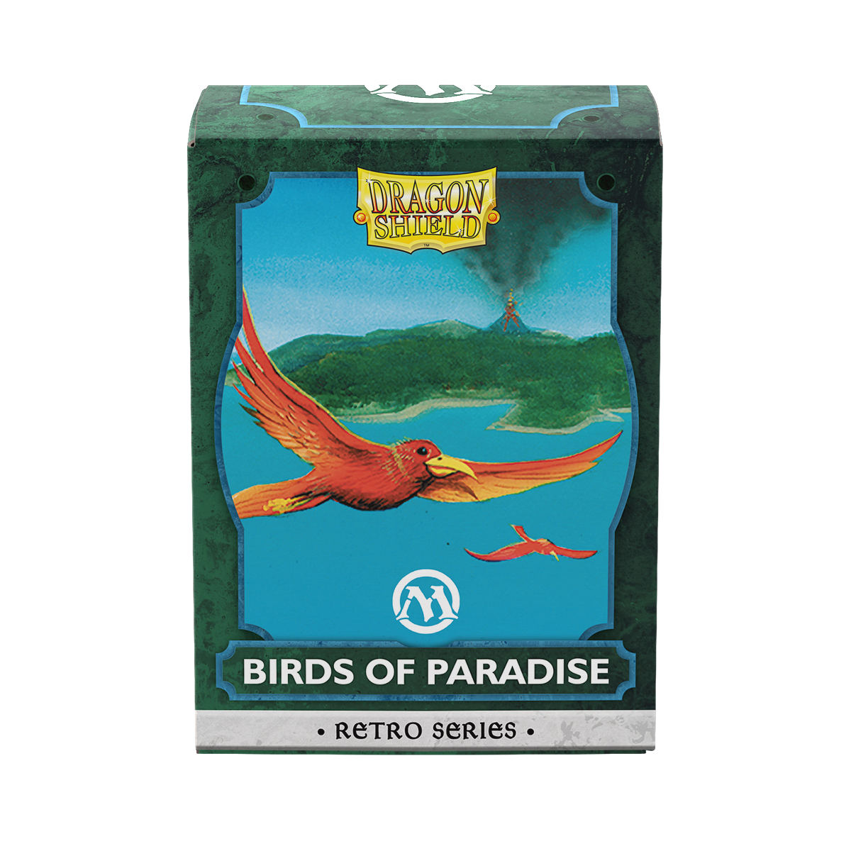 Dragon Shield Sleeves: Magic: The Gathering TCG: Retro Series Brushed Art [Birds of Paradise] - 100 Standard Size Sleeves Card Game Dragon Shield