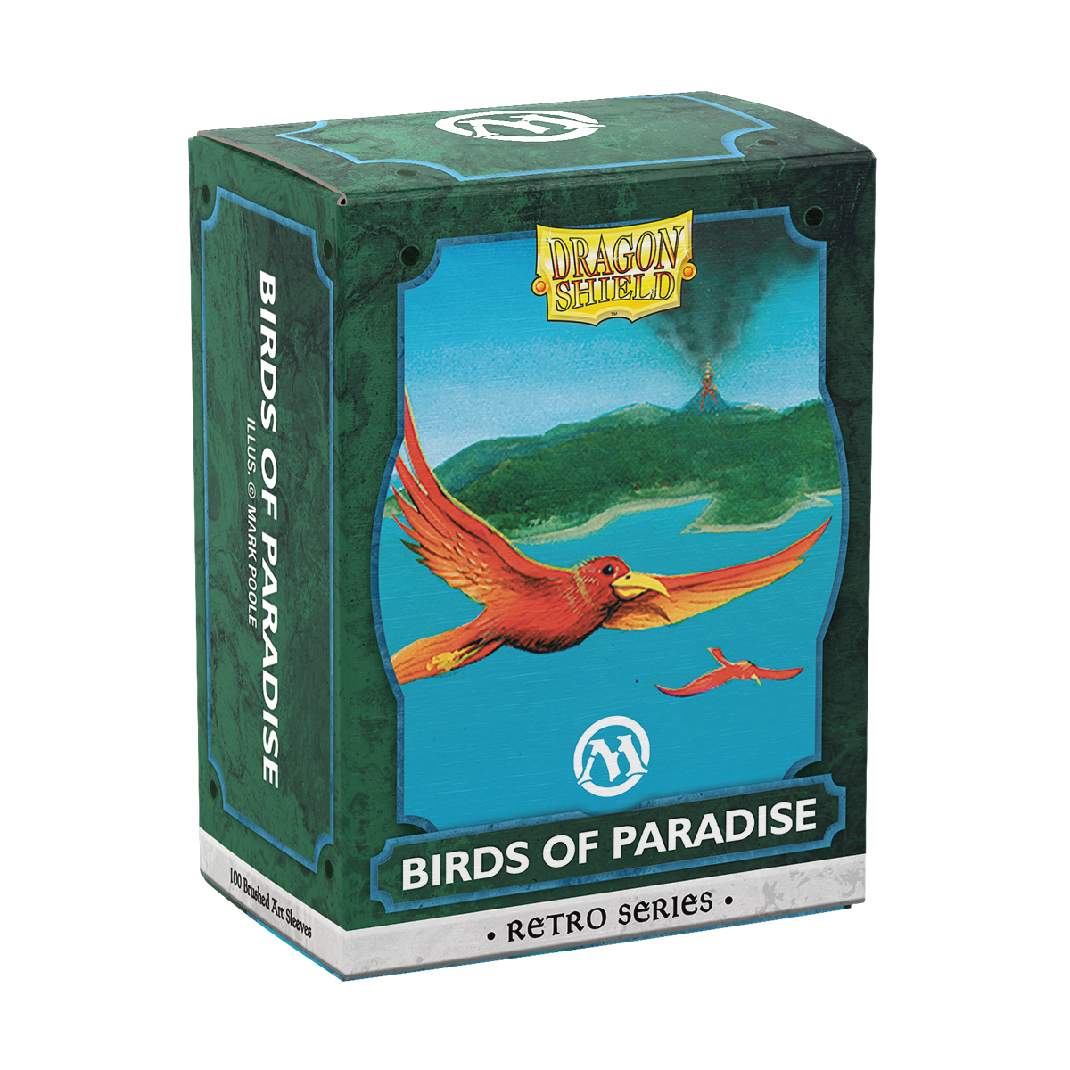 Dragon Shield Sleeves: Magic: The Gathering TCG: Retro Series Brushed Art [Birds of Paradise] - 100 Standard Size Sleeves Card Game Dragon Shield