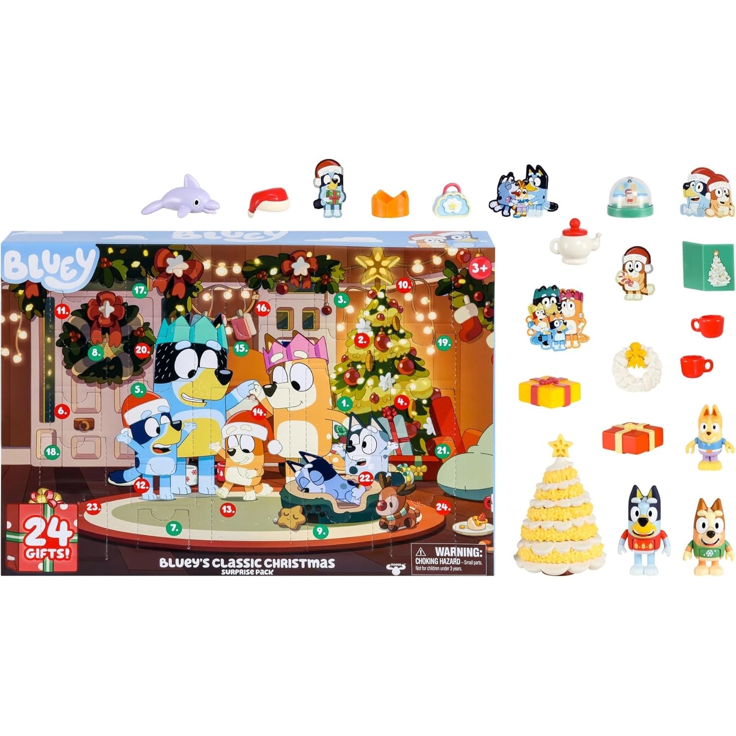 Bluey's Exclusive Classic Christmas Advent Calendar - 24 Exclusive Figures Toys & Games Moose Toys