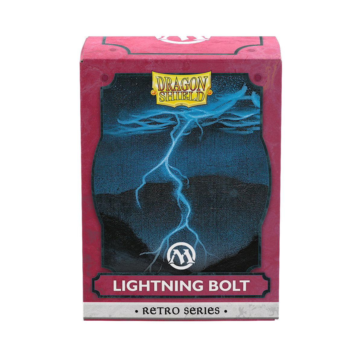 Dragon Shield Sleeves: Magic: The Gathering TCG: Retro Series Brushed Art [Lightning Bolt] - 100 Standard Size Sleeves Card Game Dragon Shield