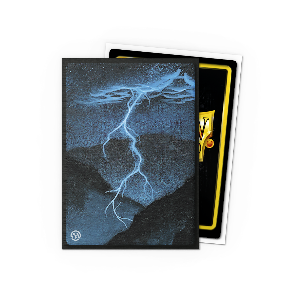 Dragon Shield Sleeves: Magic: The Gathering TCG: Retro Series Brushed Art [Lightning Bolt] - 100 Standard Size Sleeves Card Game Dragon Shield