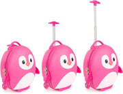 Boppi - Tiny Trekker Kids Rolling Luggage - Pink Penguin Clothing and Apparel Boppi