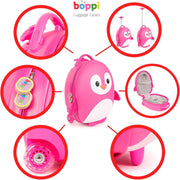 Boppi - Tiny Trekker Kids Rolling Luggage - Pink Penguin Clothing and Apparel Boppi