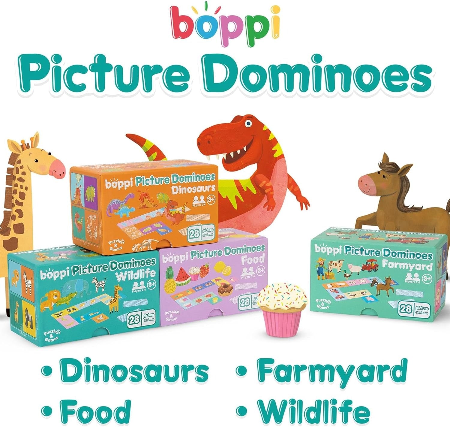 boppi: Picture Dominoes Game - Wildlife Toys & Games Boppi