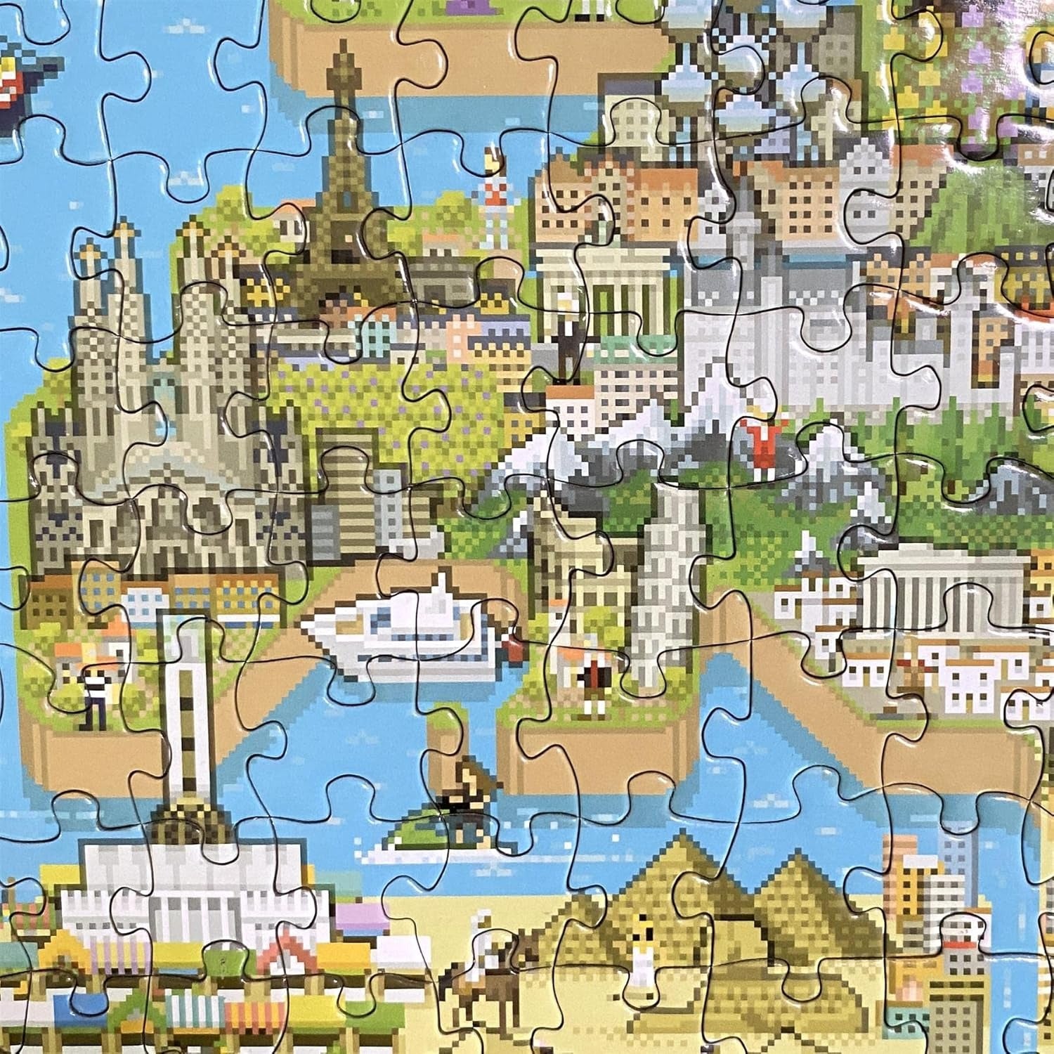 Bopster 8-Bit World Map - 180 Piece Puzzle Toys & Games Bopster