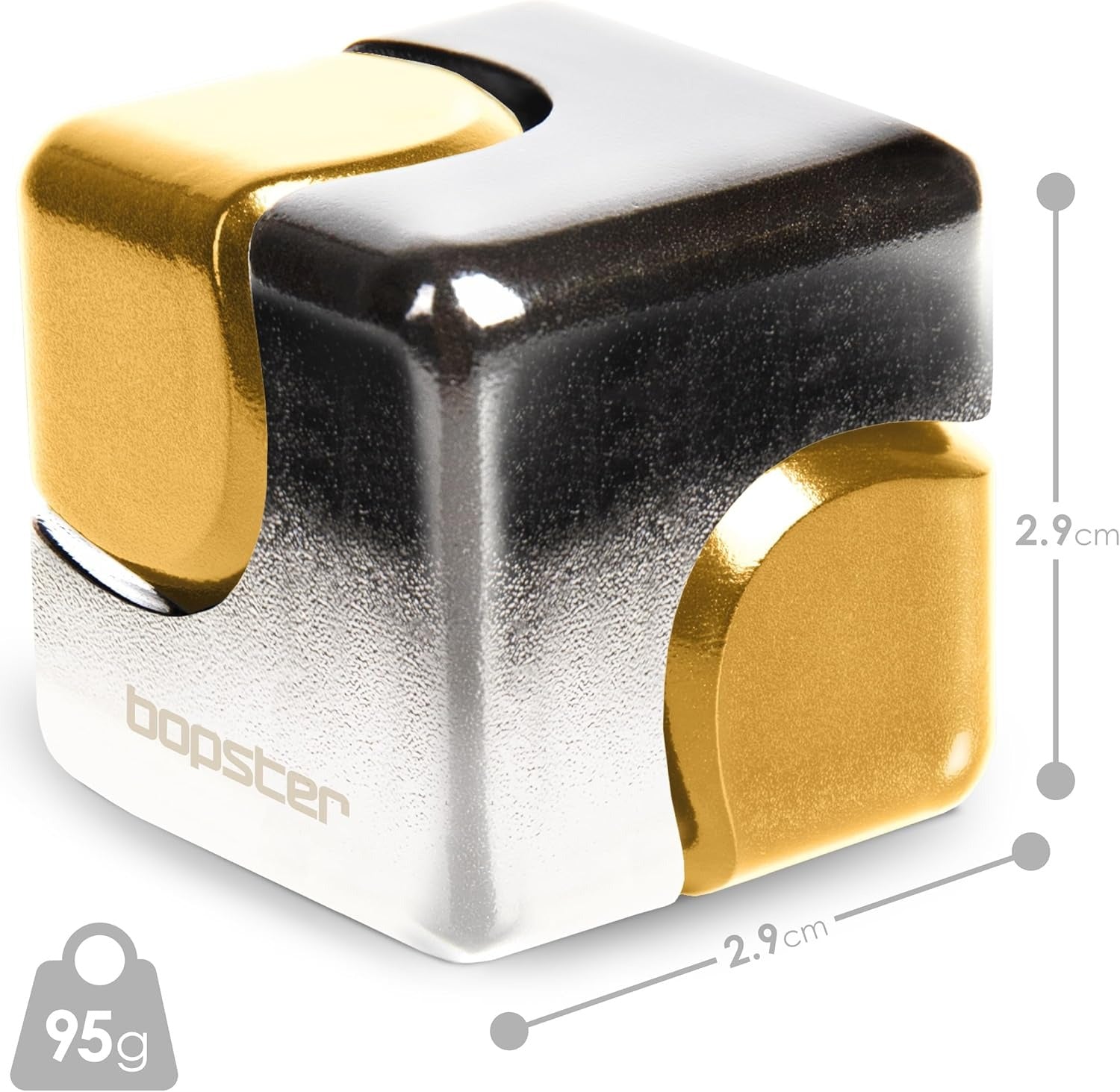 bopster Fidget Cube Spinner - Gold/Silver Toys & Games Bopster