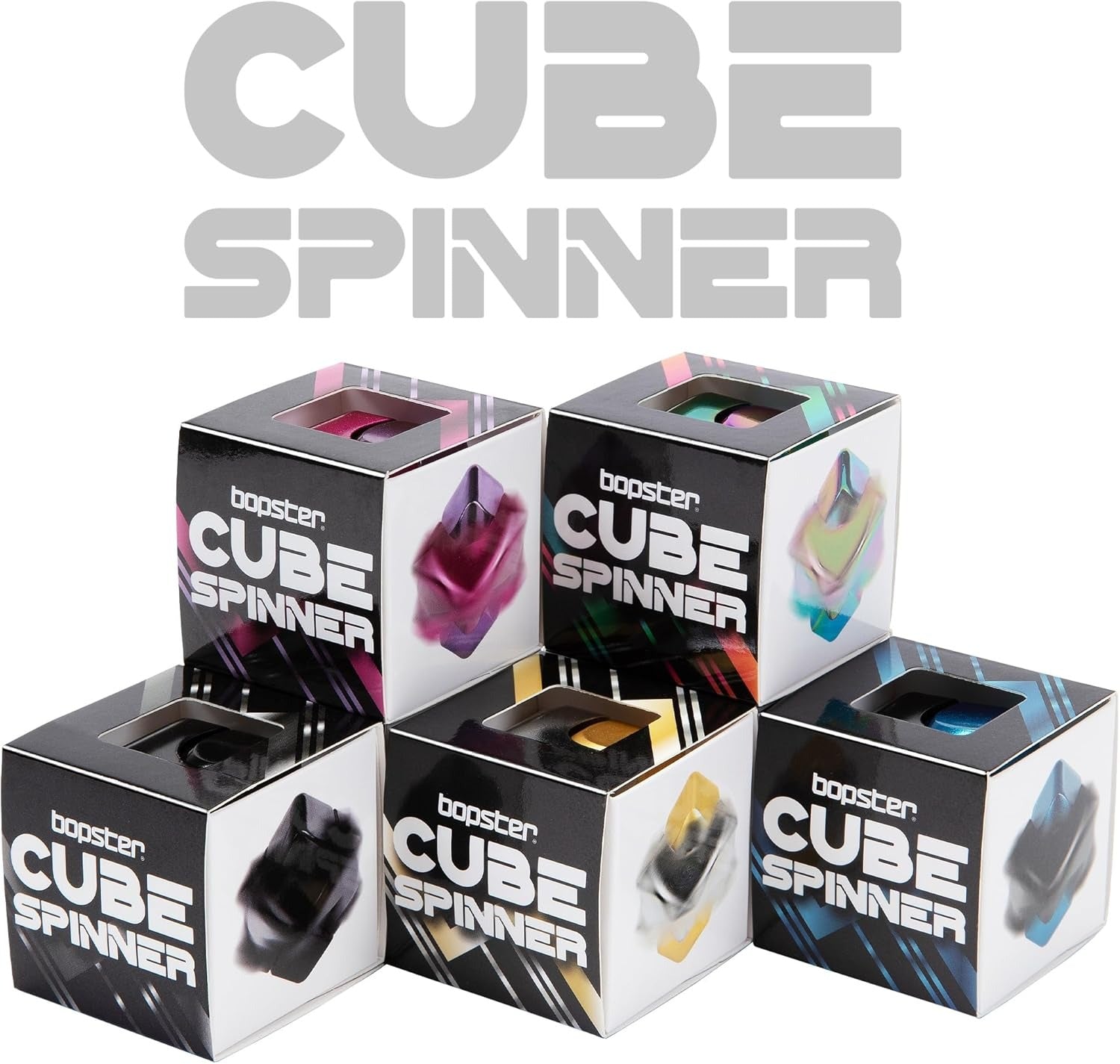 bopster: Fidget Cube Spinner - Pink & Purple Toys & Games Bopster