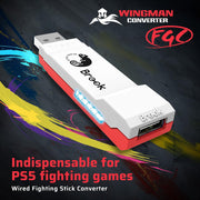 Brook Gaming: Wingman FGC Converter - An Arcade Joystick Converter, Built for PS5 Fighting Games, Supports Street Fighter 6 Electronics Brook Gaming   