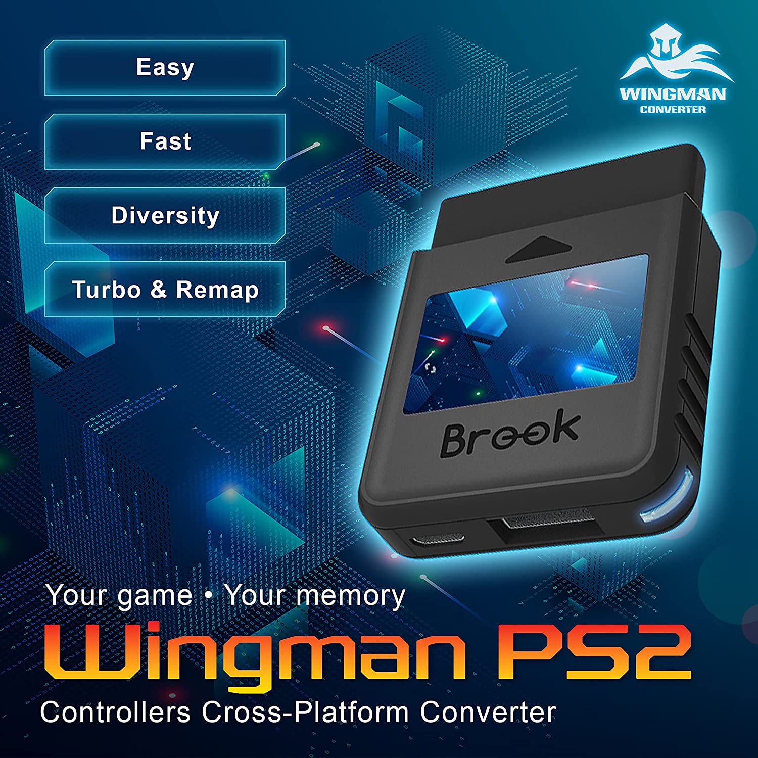 Brook Wingman PS2 Converter [Cross-Platform Accessory] Cross-Platform Accessories Brook Gaming