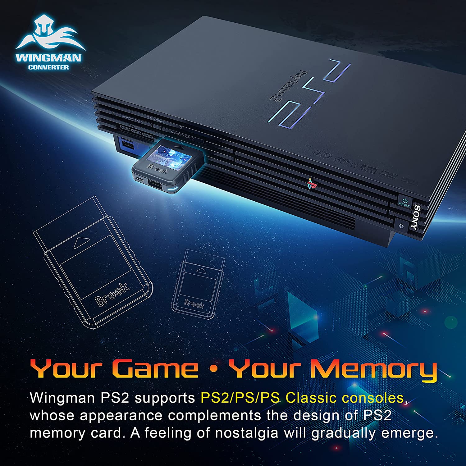 Brook Wingman PS2 Converter [Cross-Platform Accessory] Cross-Platform Accessories Brook Gaming