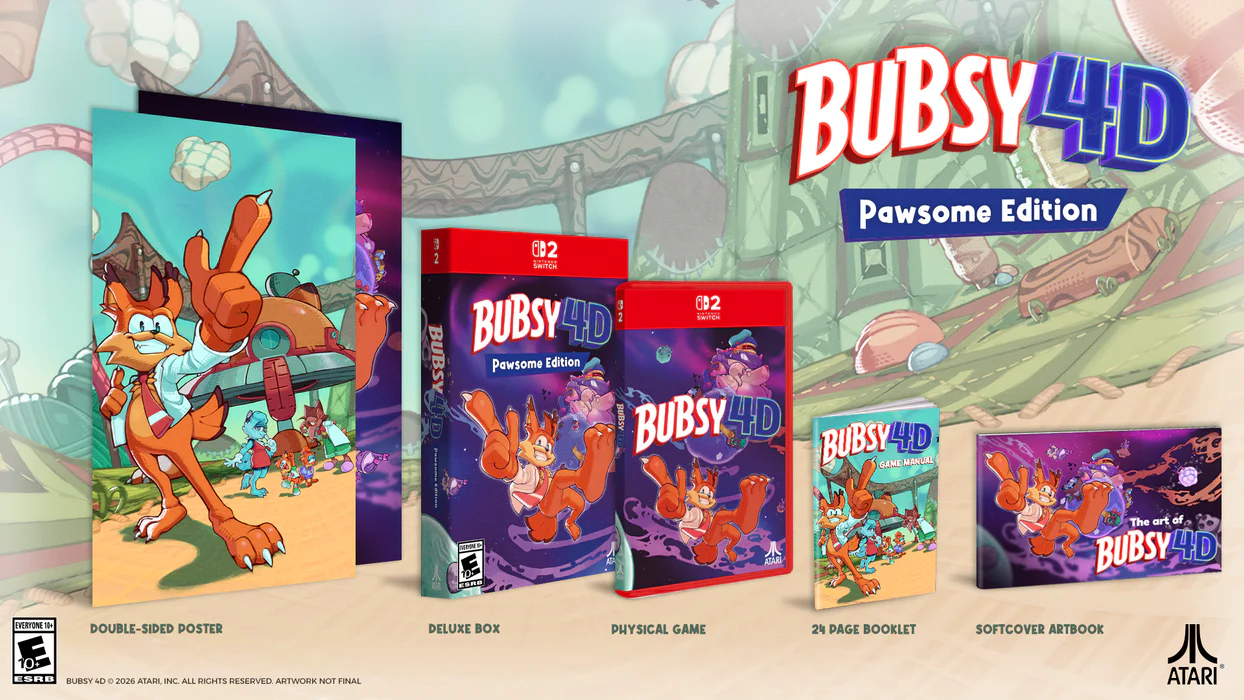 Bubsy 4D - Pawsome Edition [Nintendo Switch 2] Nintendo Switch 2 Video Game Atari
